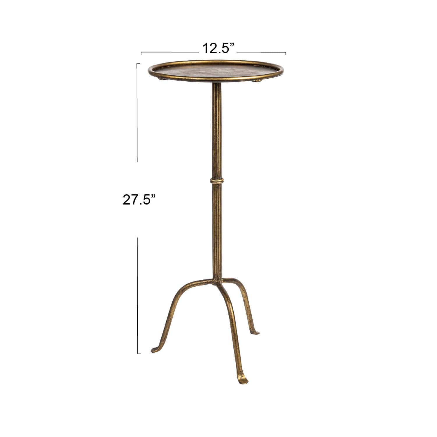 28&#x22; Metal Martini Cocktail Table