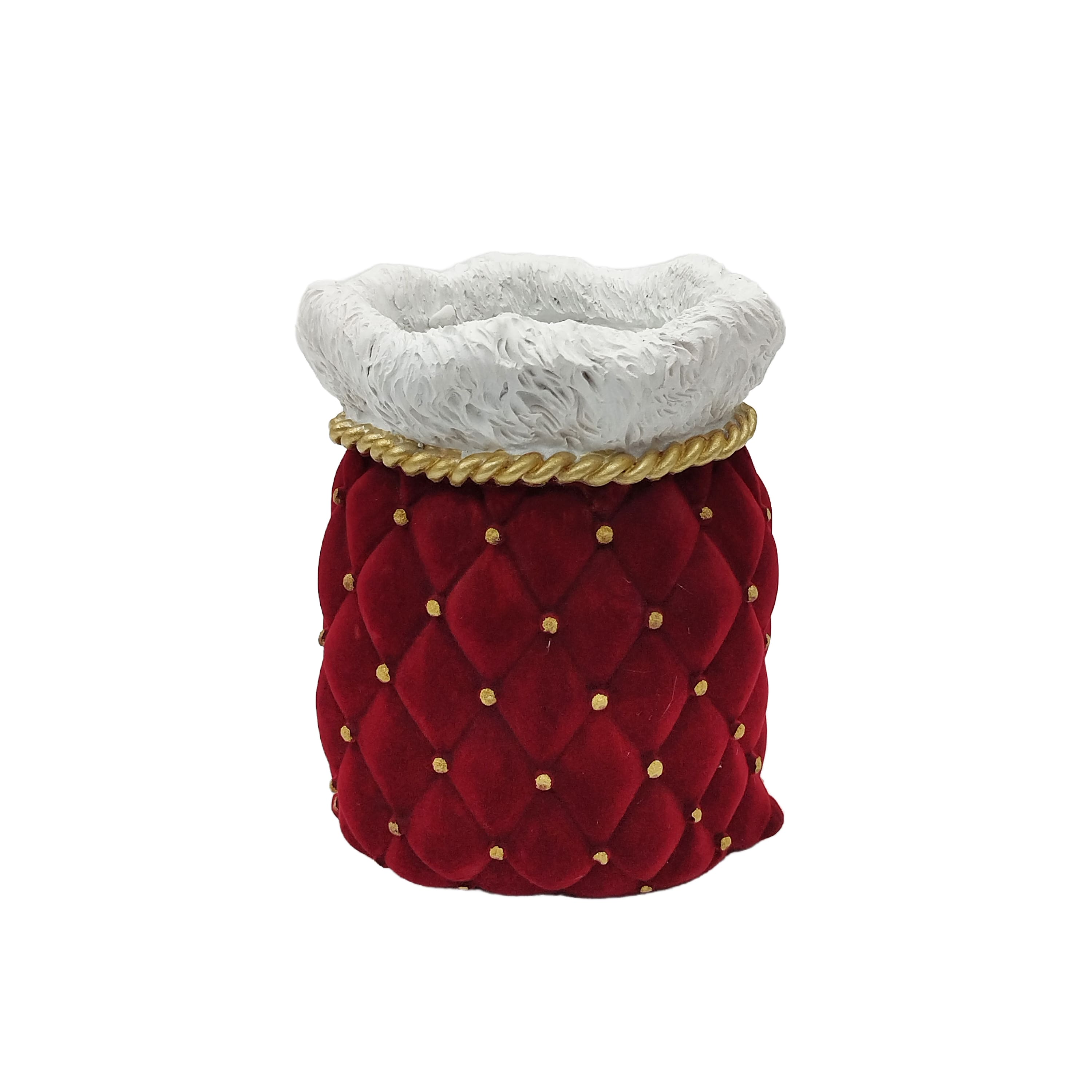 7&#x22; Red &#x26; White Santa Bag Tabletop D&#xE9;cor by Ashland&#xAE;