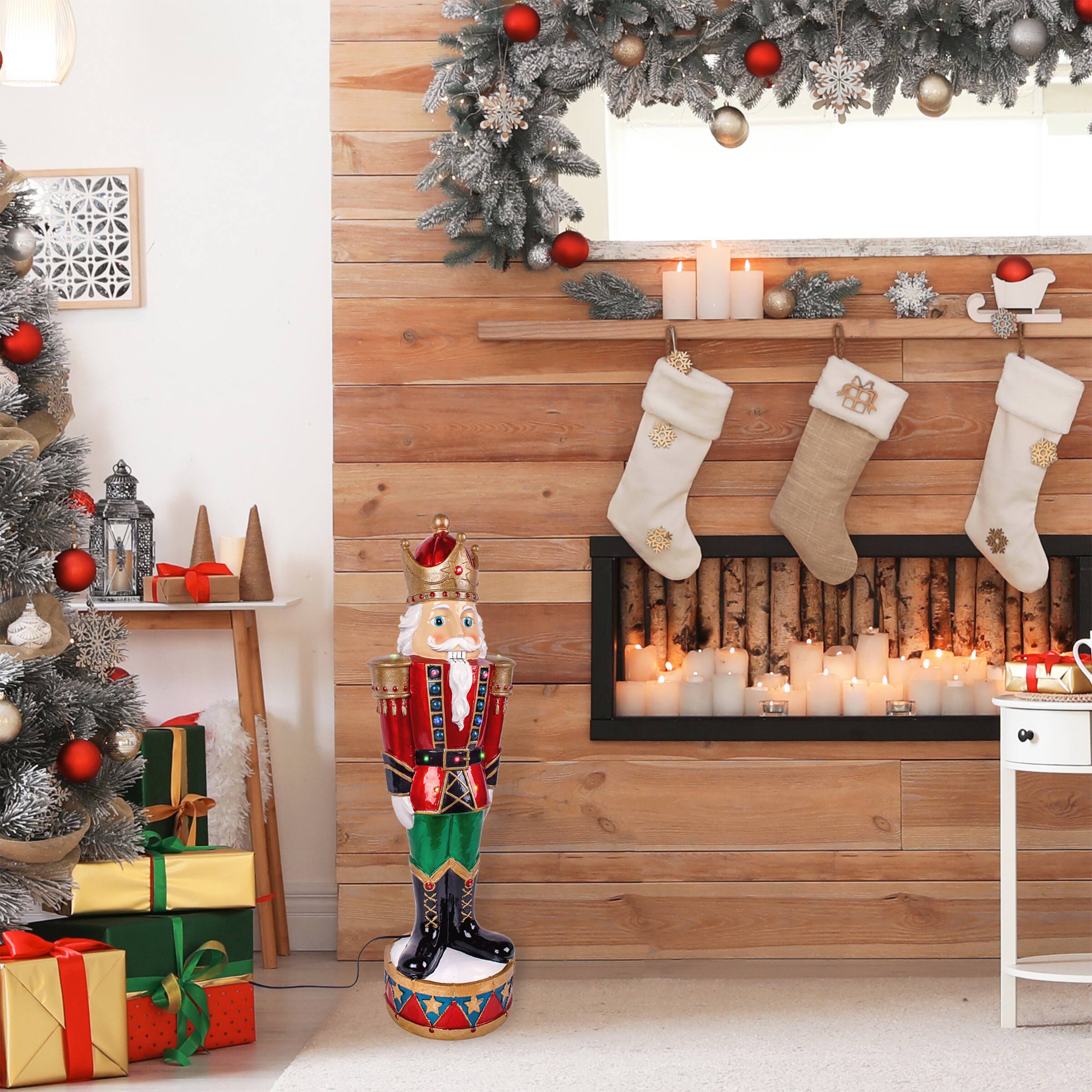 3ft. Nutcracker Holiday Décor with 16 Multicolor LED Lights
