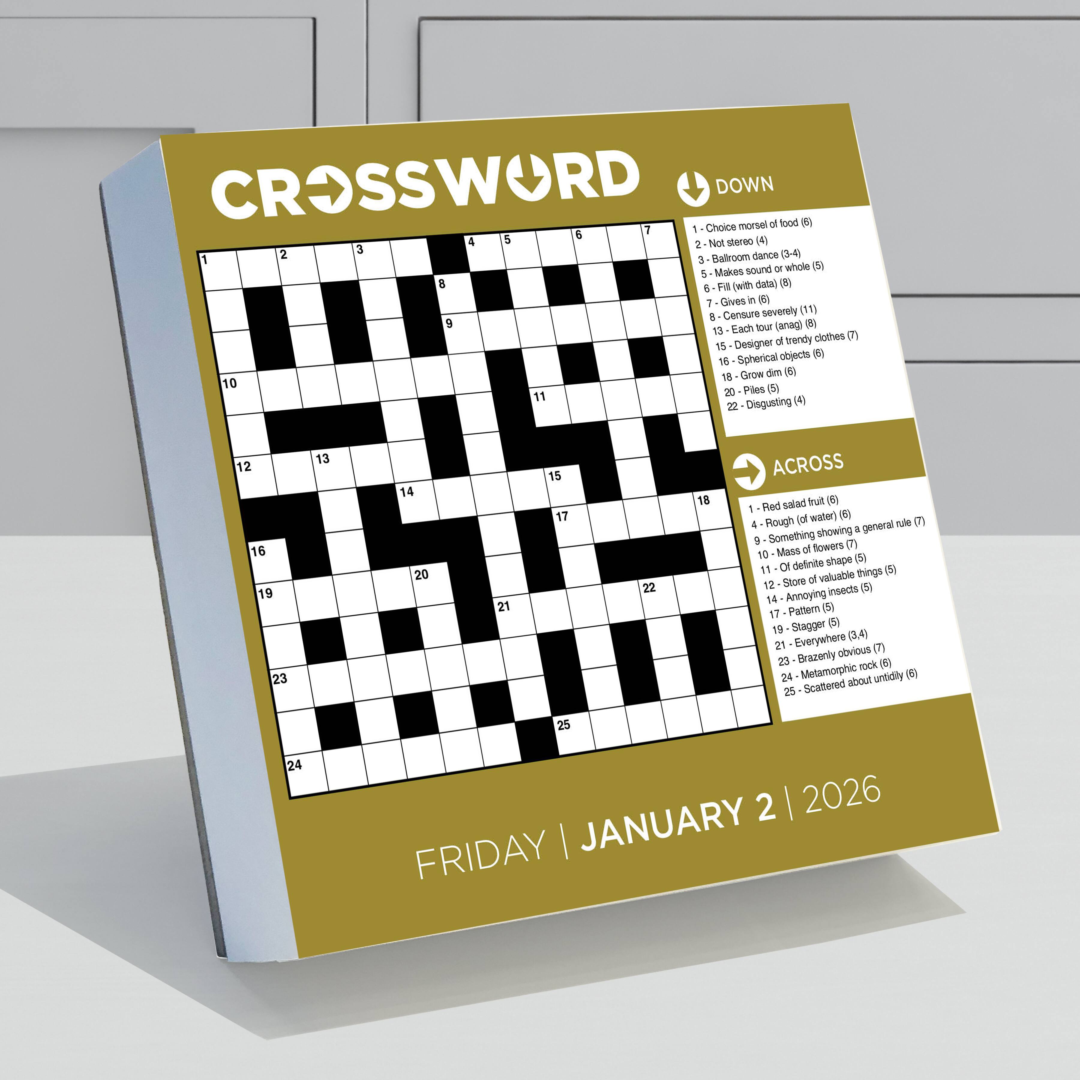 2026 Daily Word Puzzle Daily Desktop Calendar