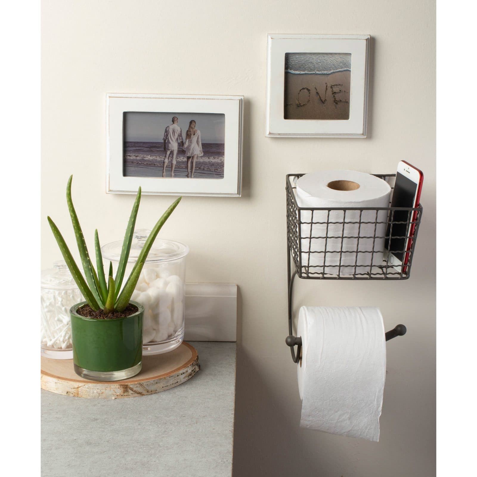 DII® Gray Farmhouse Toilet Paper Holder