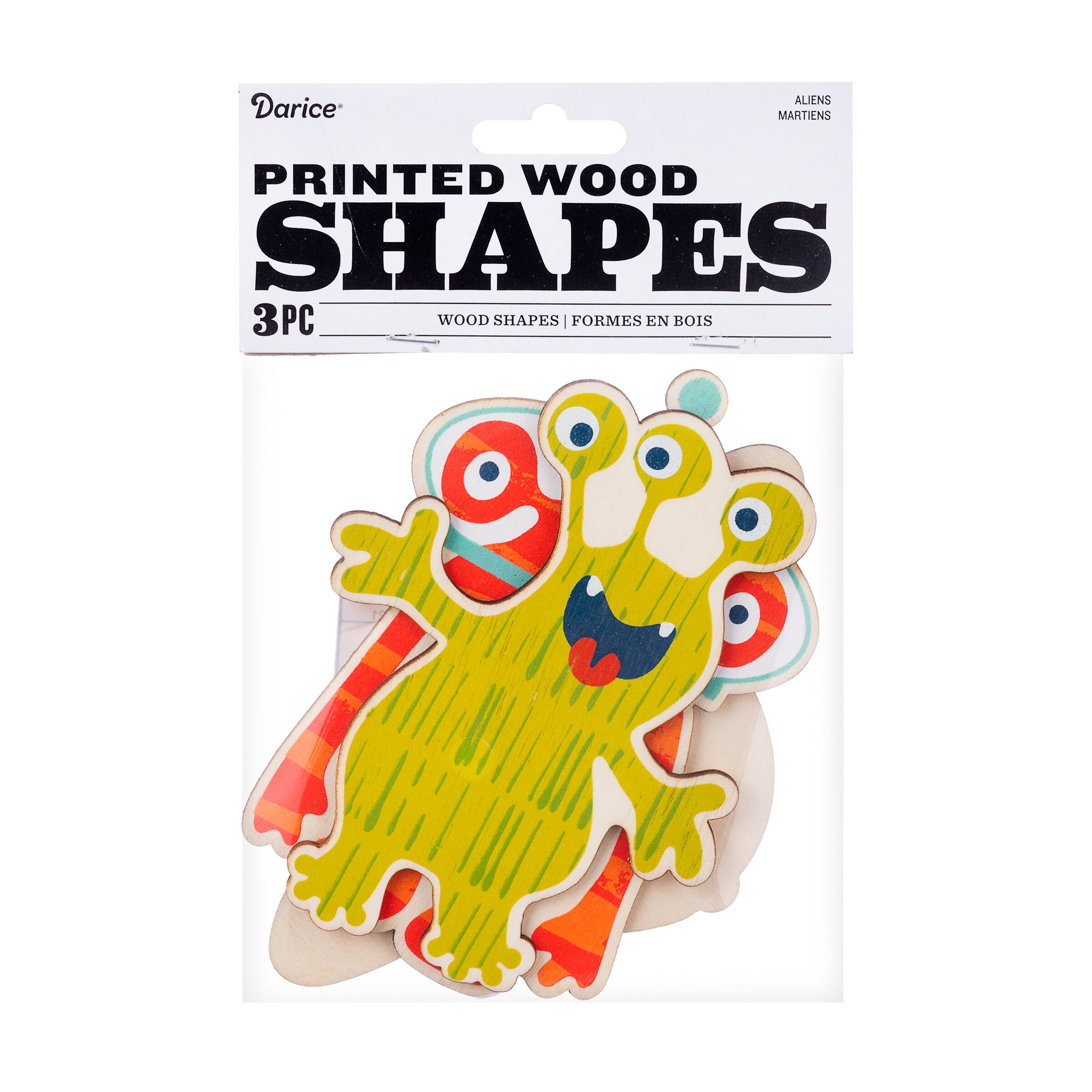 Darice® Alien Printed Wood Shapes