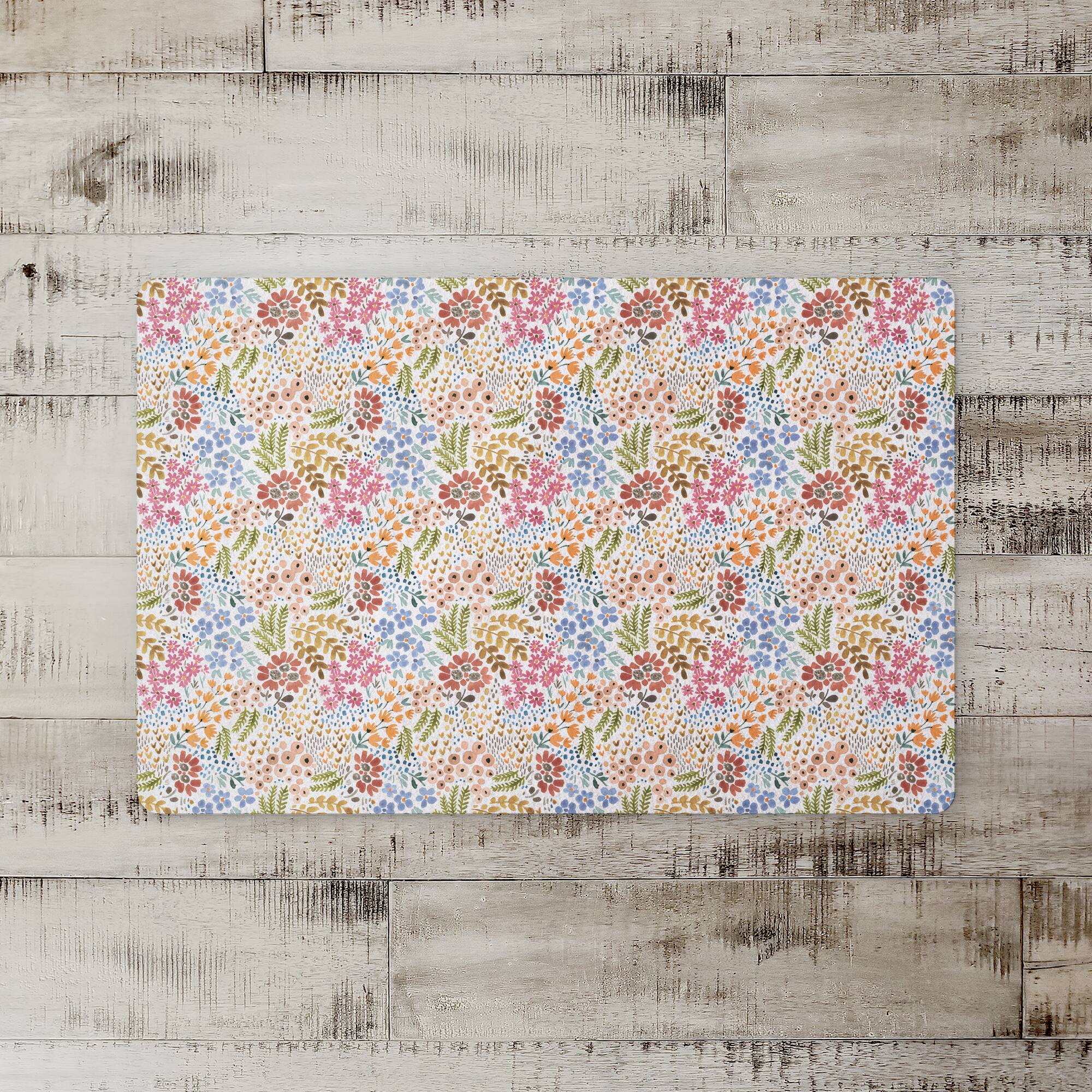 Wild Flower Floral Floor Mat