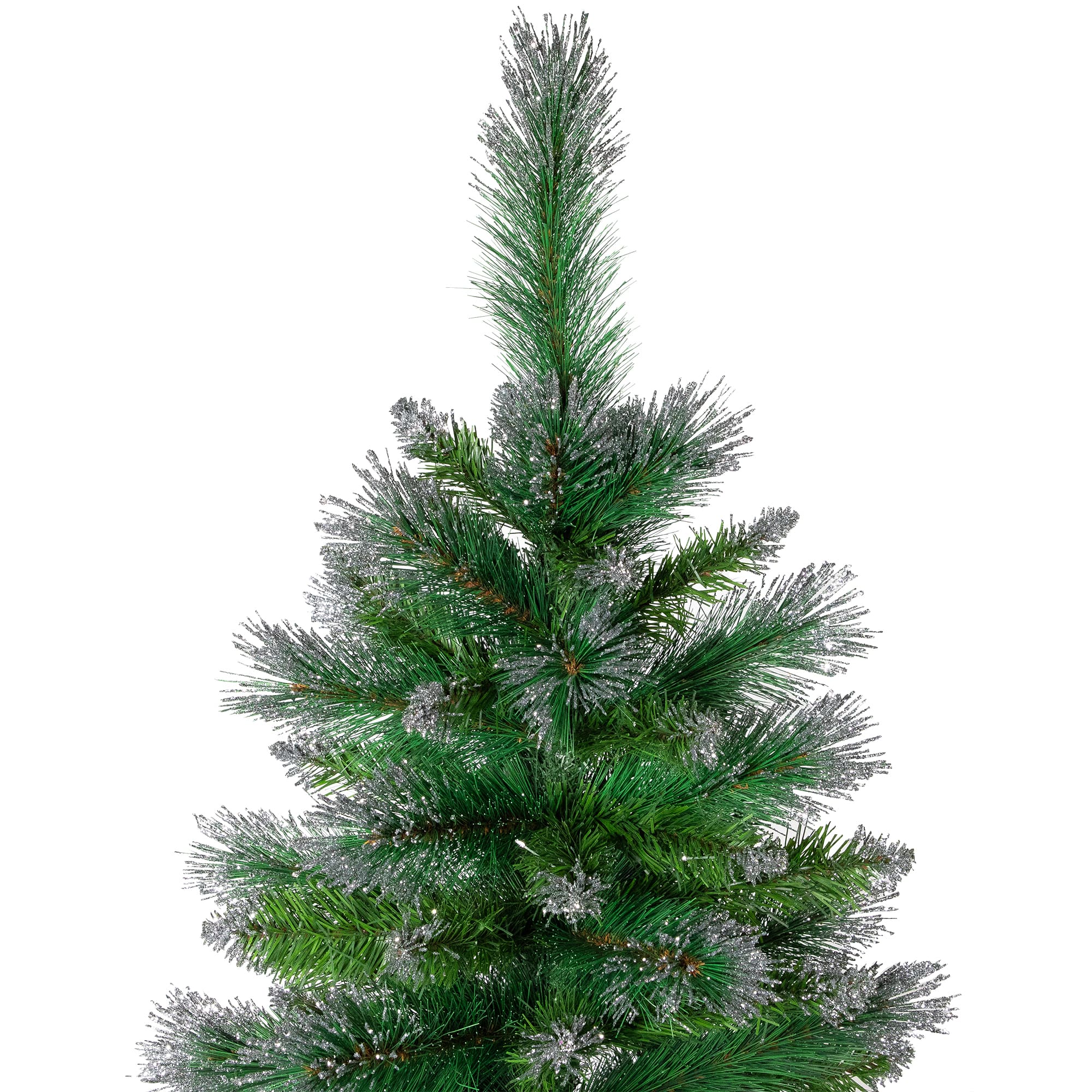 6ft. Unlit Two-Tone Spruce Pine Glitter Tip Medium Artificial Christmas Tree