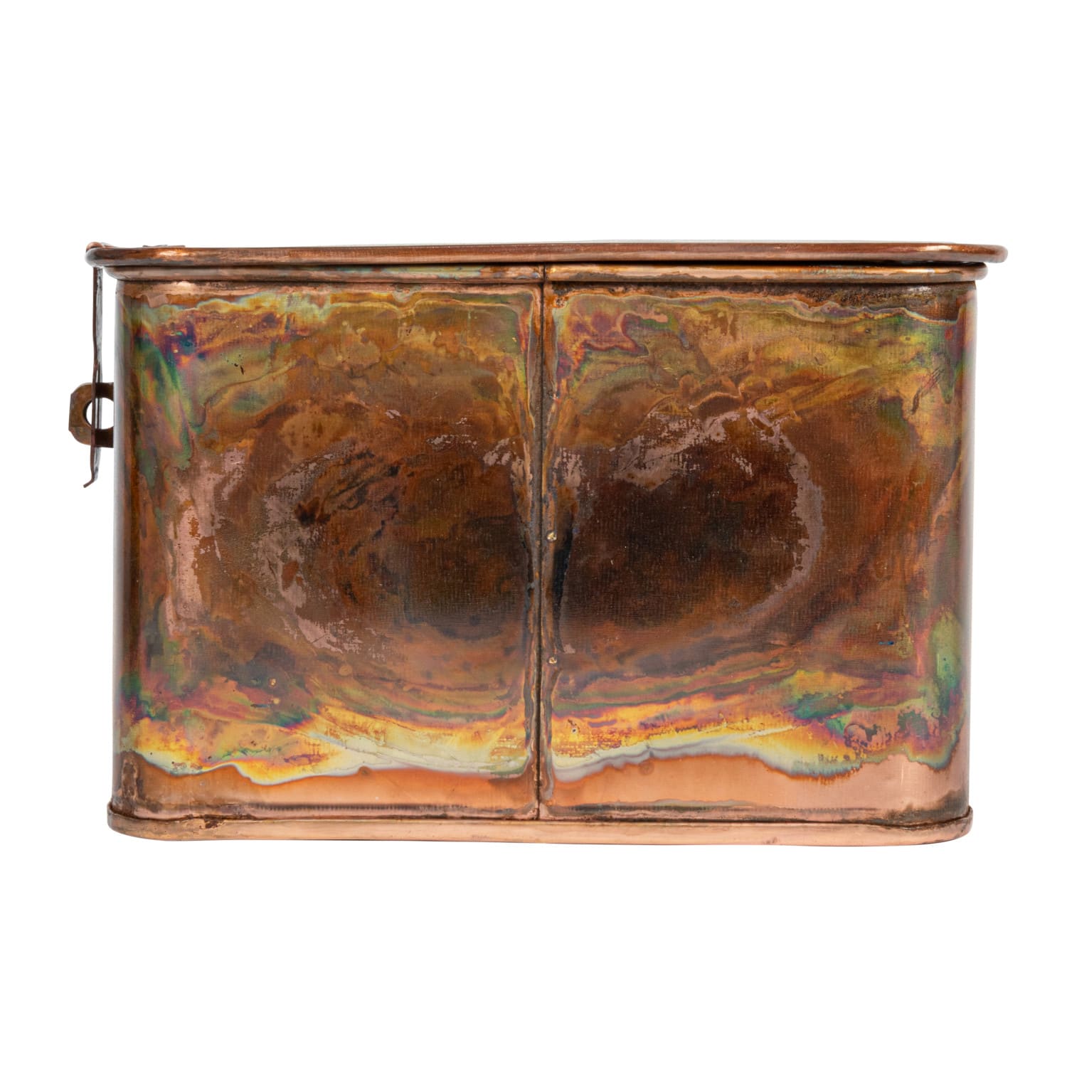 7&#x22; Burnt Copper Finish Square Decorative Boxes Set