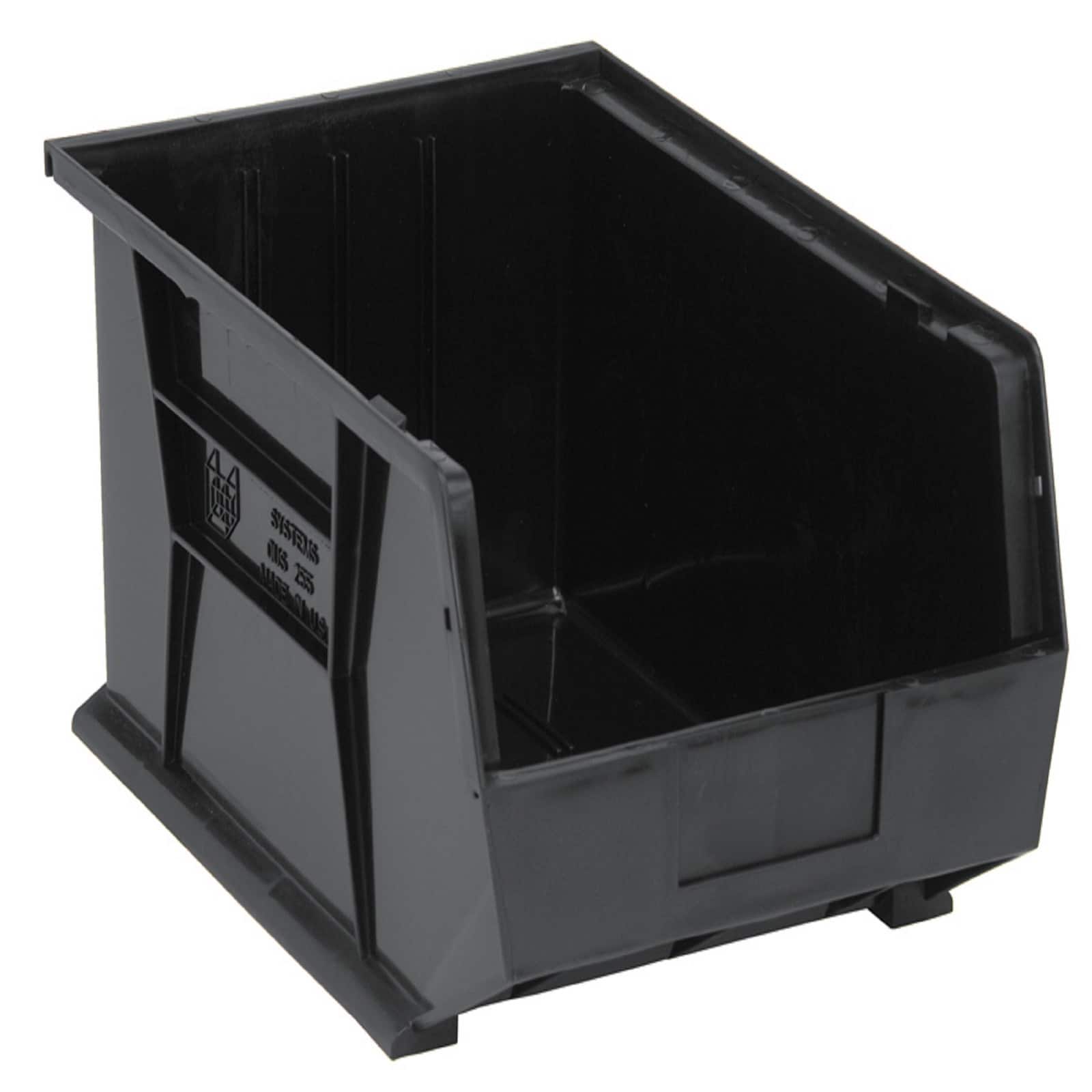 Quantum Storage Systems® Black 16" x 11" x 8" ULTRA Stack & Hang Bin