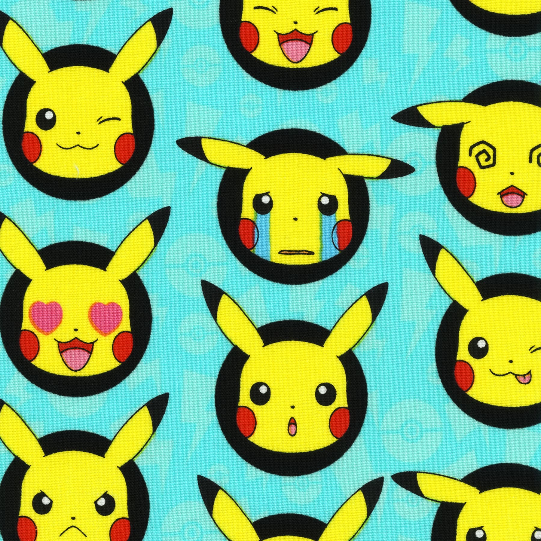 Pokémon™ Moody Pikachu Cotton Fabric