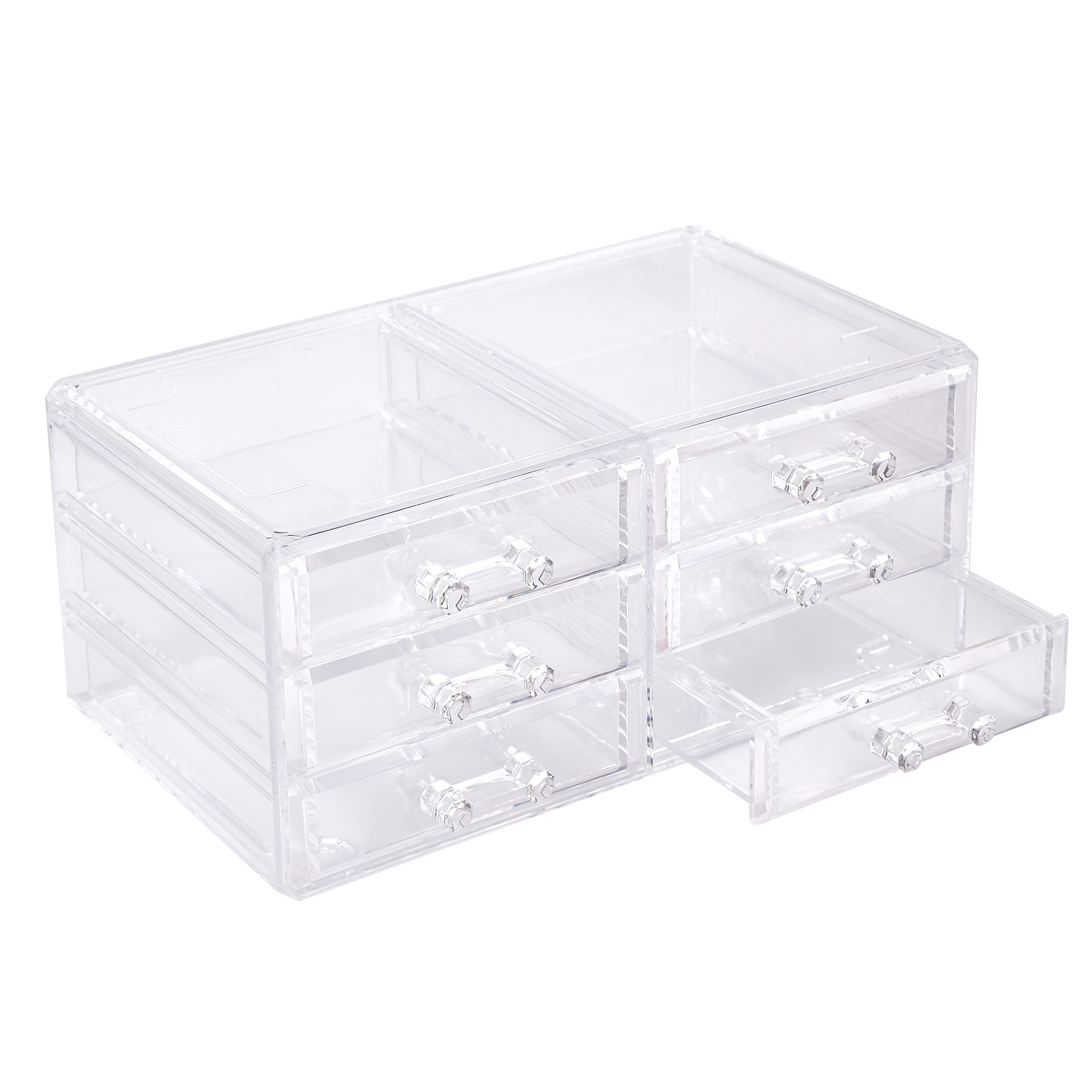 Cecilia Tech 9&#x22; Clear Stackable 6-Drawer Jewelry Box