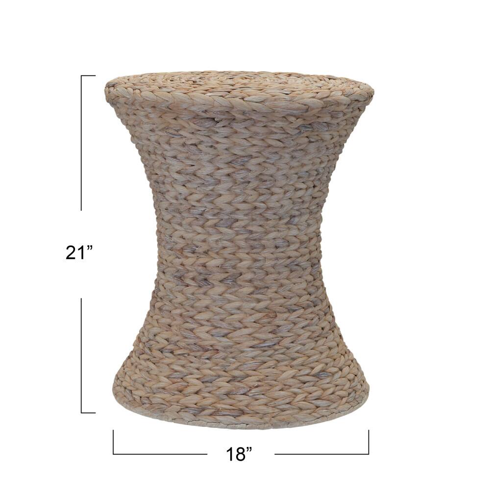 Household Essentials 21&#x22; Woven Hyacinth Hourglass End Table