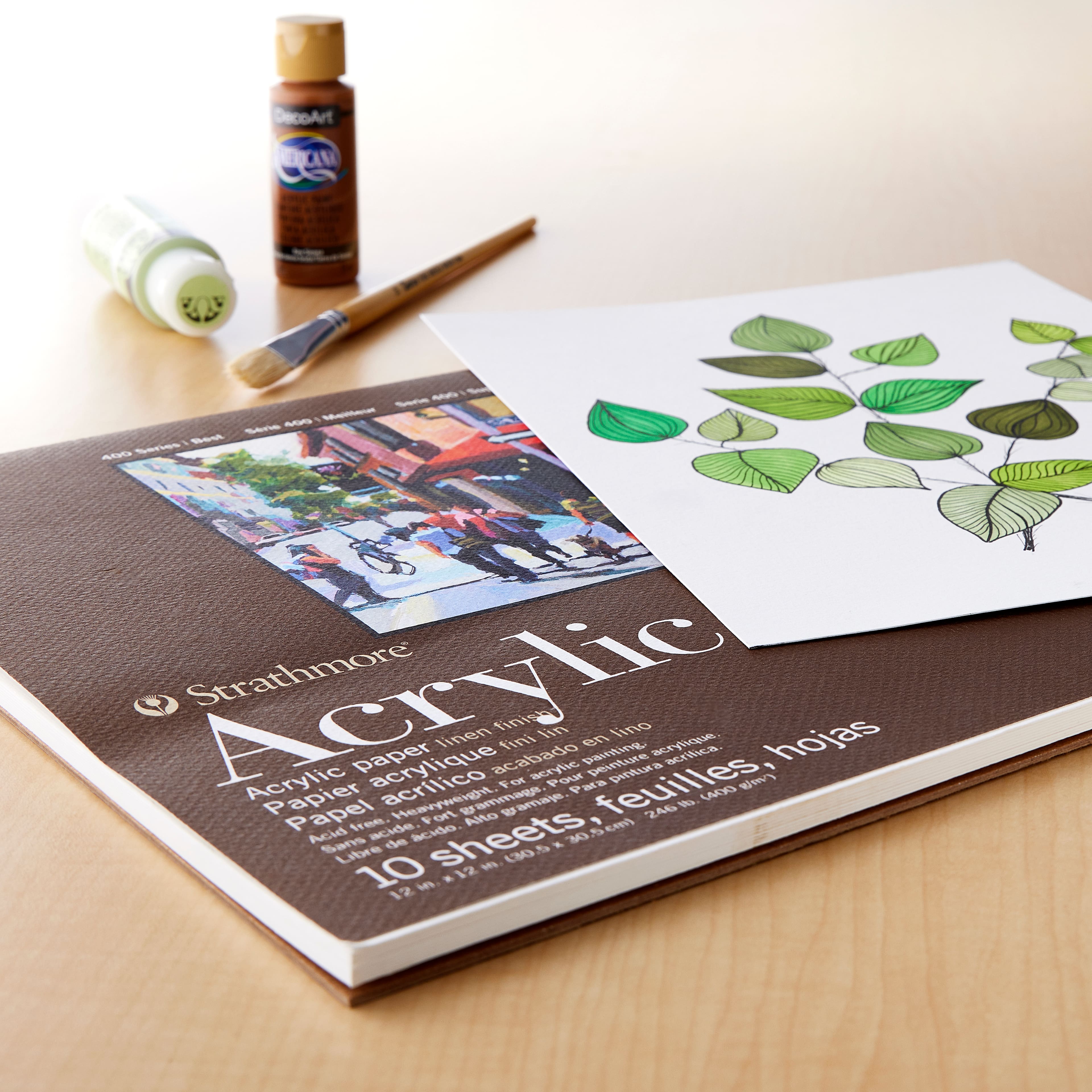 Bloc de papier pour peinture acrylique série 400 de Strathmore