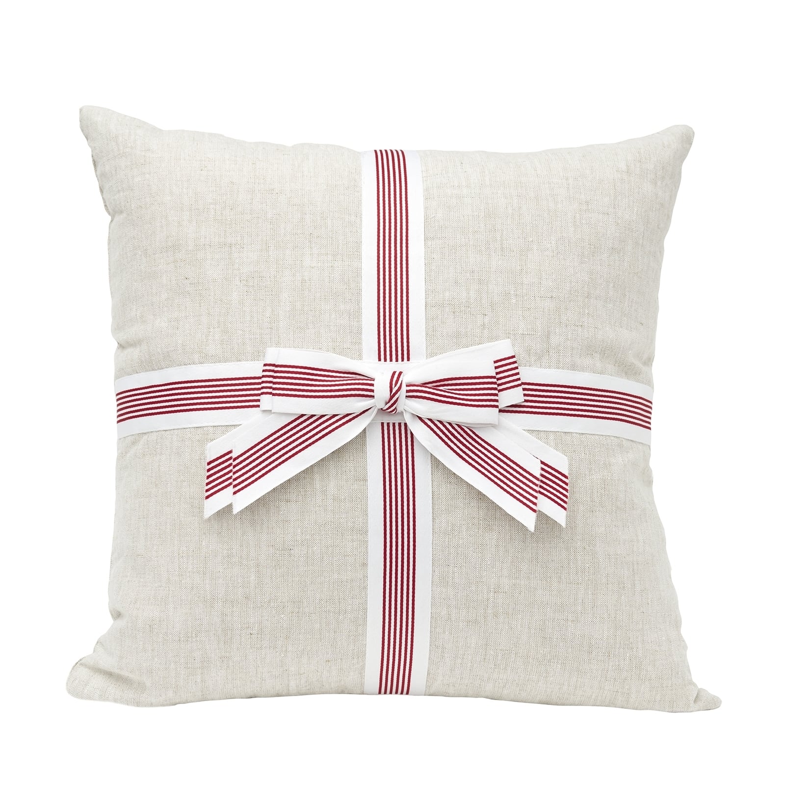 Style Me Pretty Red Stripe Bow Christmas Throw Pillow Michaels