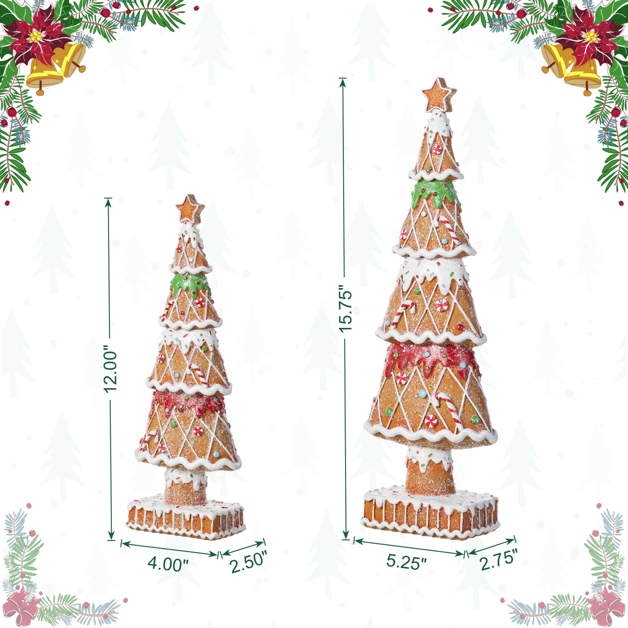 Glitzhome&#xAE; Resin Christmas Tree Table Decor Set