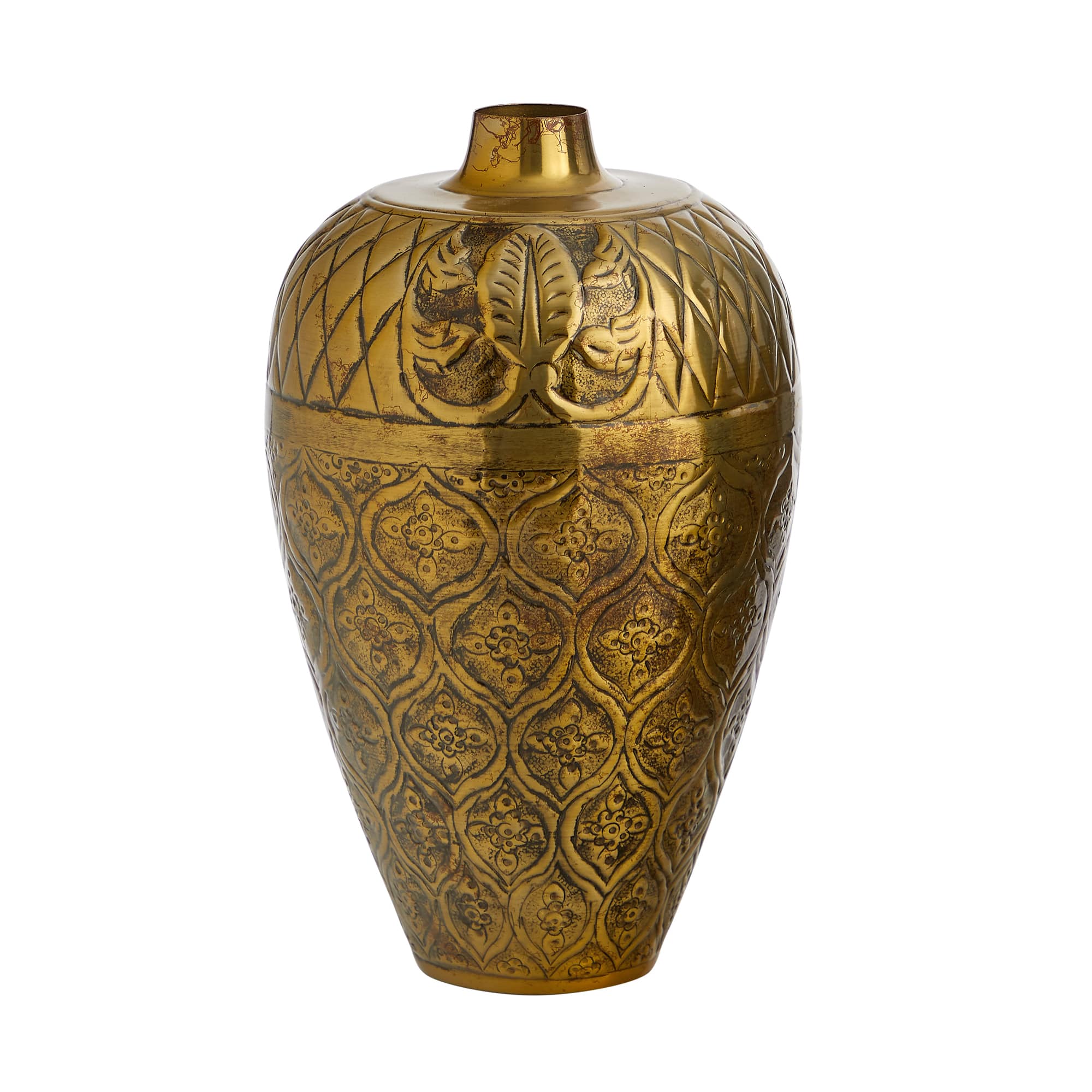15" Gold Antique Urn