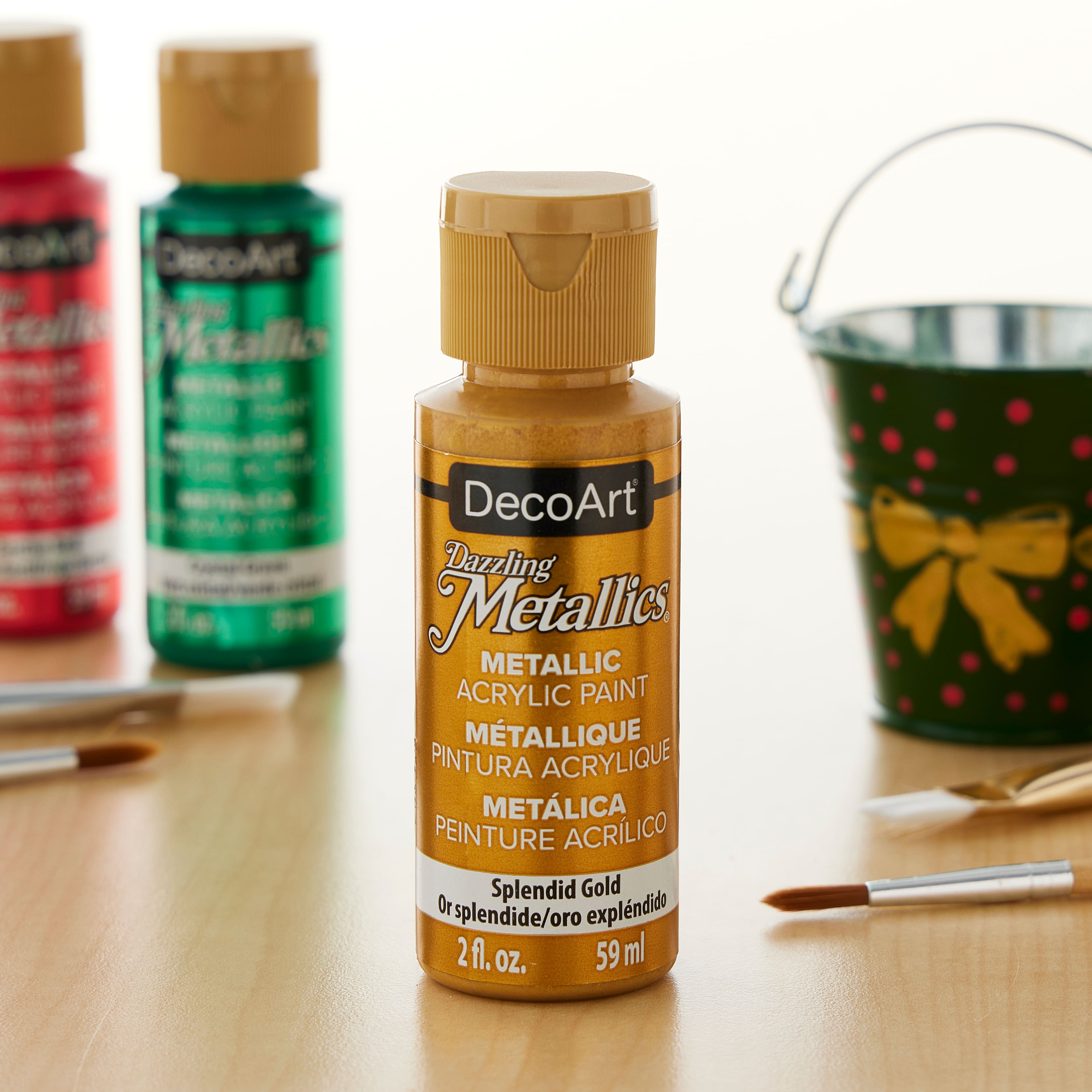 12 Pack: DecoArt&#xAE; Dazzling Metallics&#xAE; Acrylic Paint, 2oz.