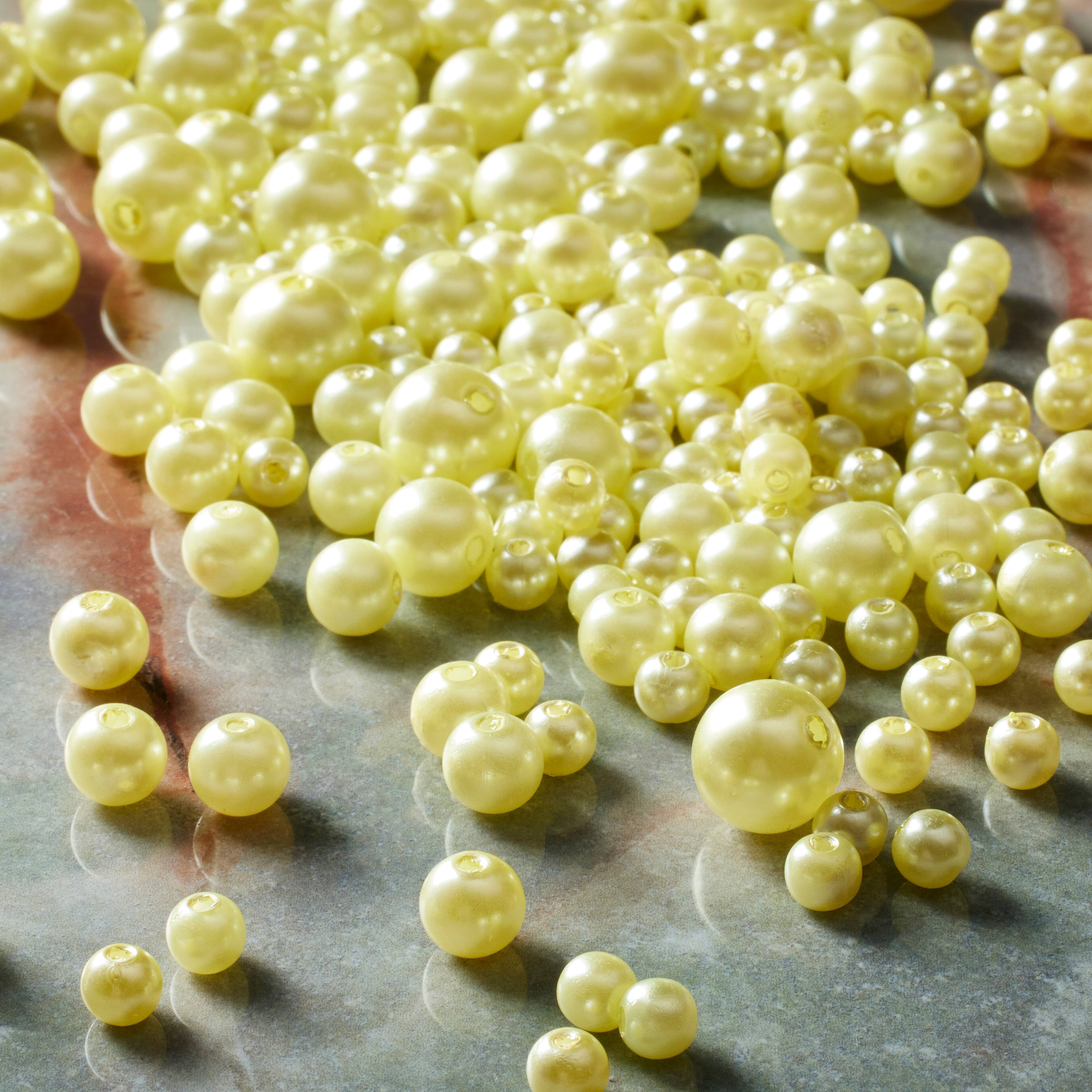 12 Pack: Pearl Plastic Round Beads by Bead Landing&#x2122;