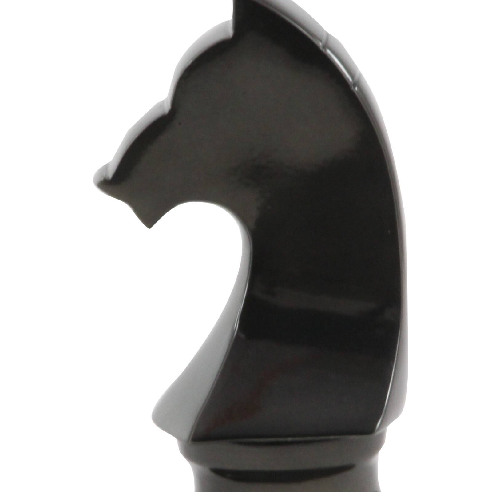 CosmoLiving by Cosmopolitan Dark Gray Chess Sculpture Set