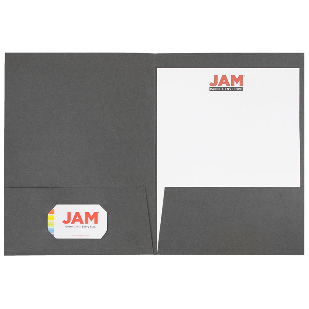 JAM Paper 2-Pocket Textured Linen Business Folders, 6ct.