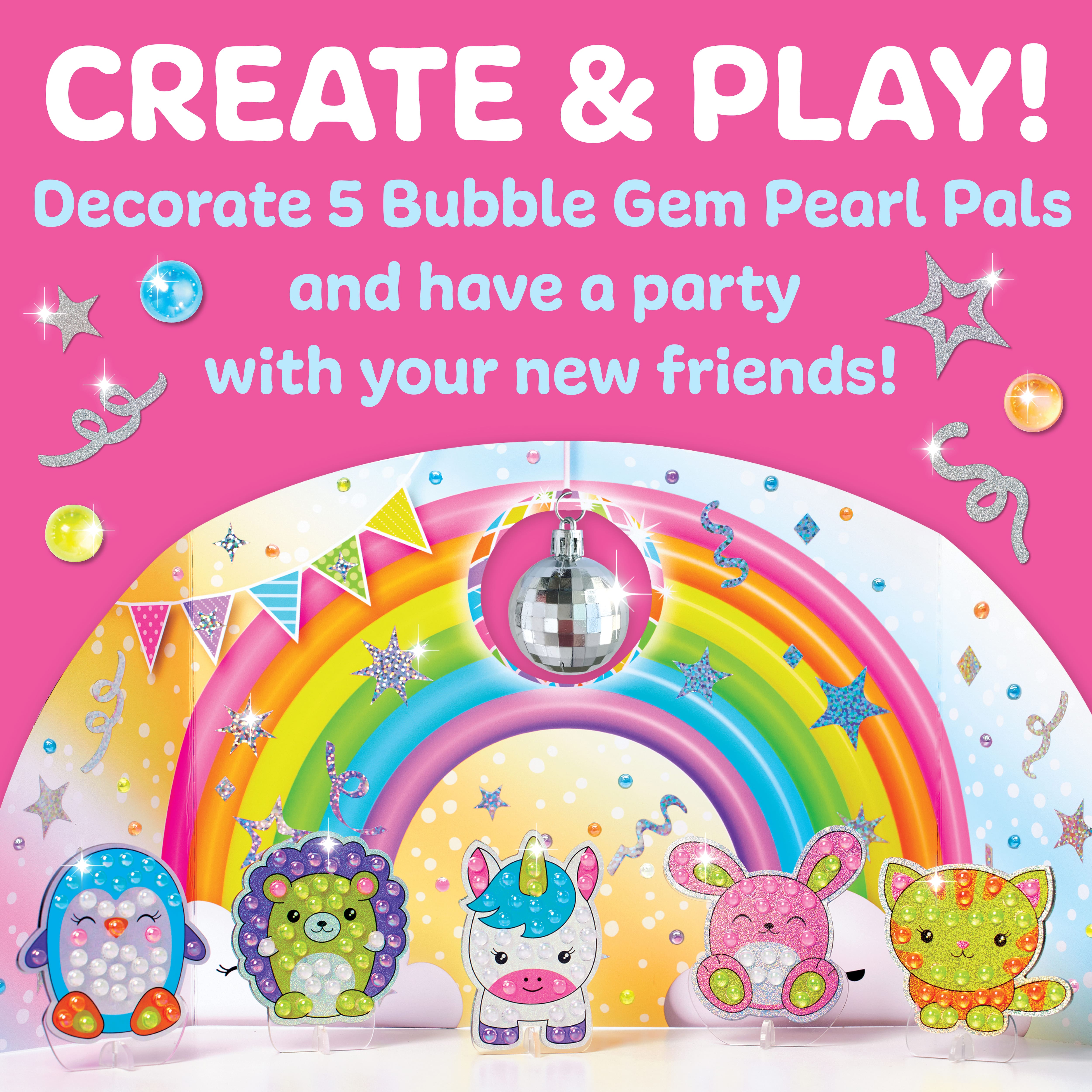 Creativity for Kids&#xAE; Bubble Gems&#x2122; Pearl Pals Disco Party Kit