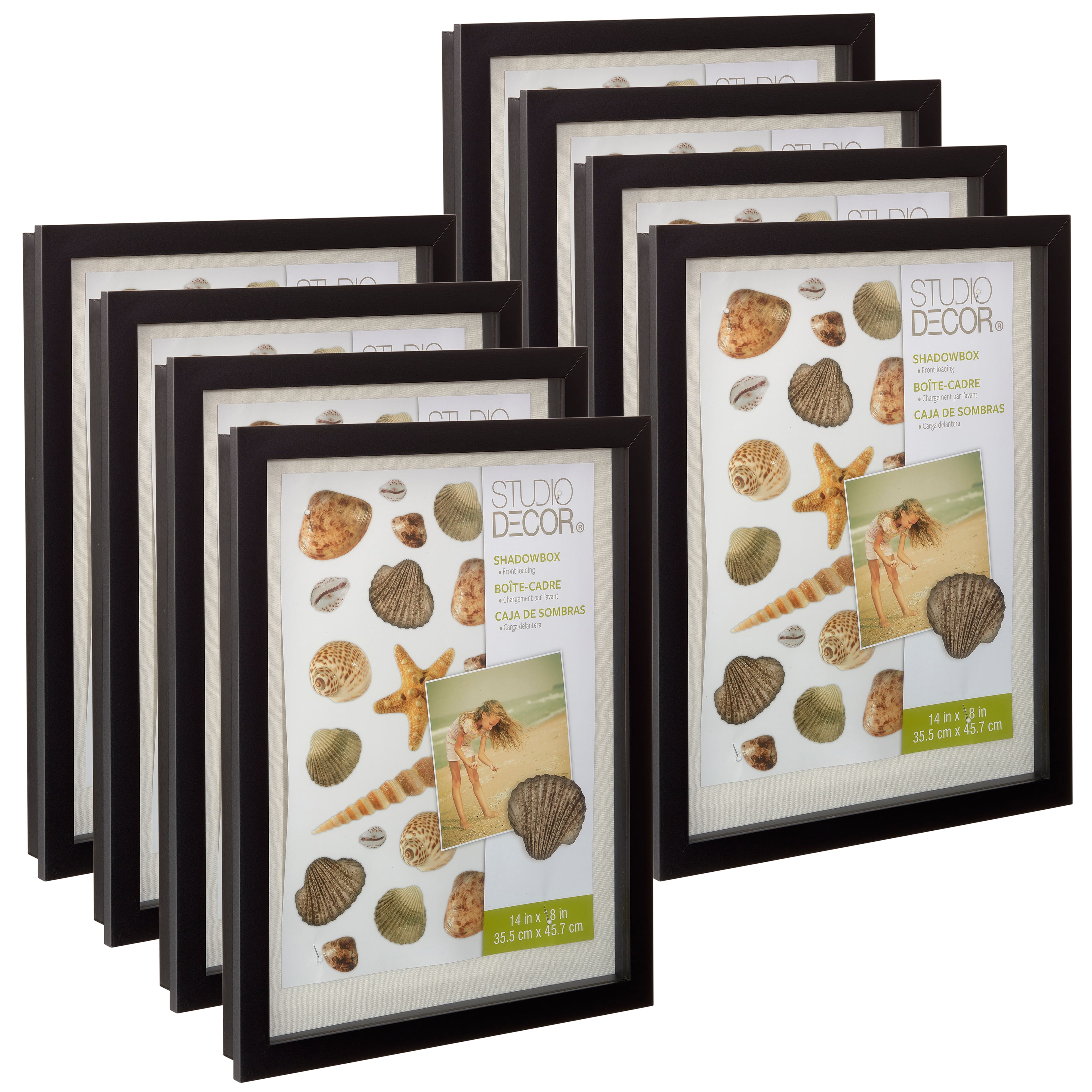 8 Pack: Black 14" x 18" Shadow Box by Studio Décor®