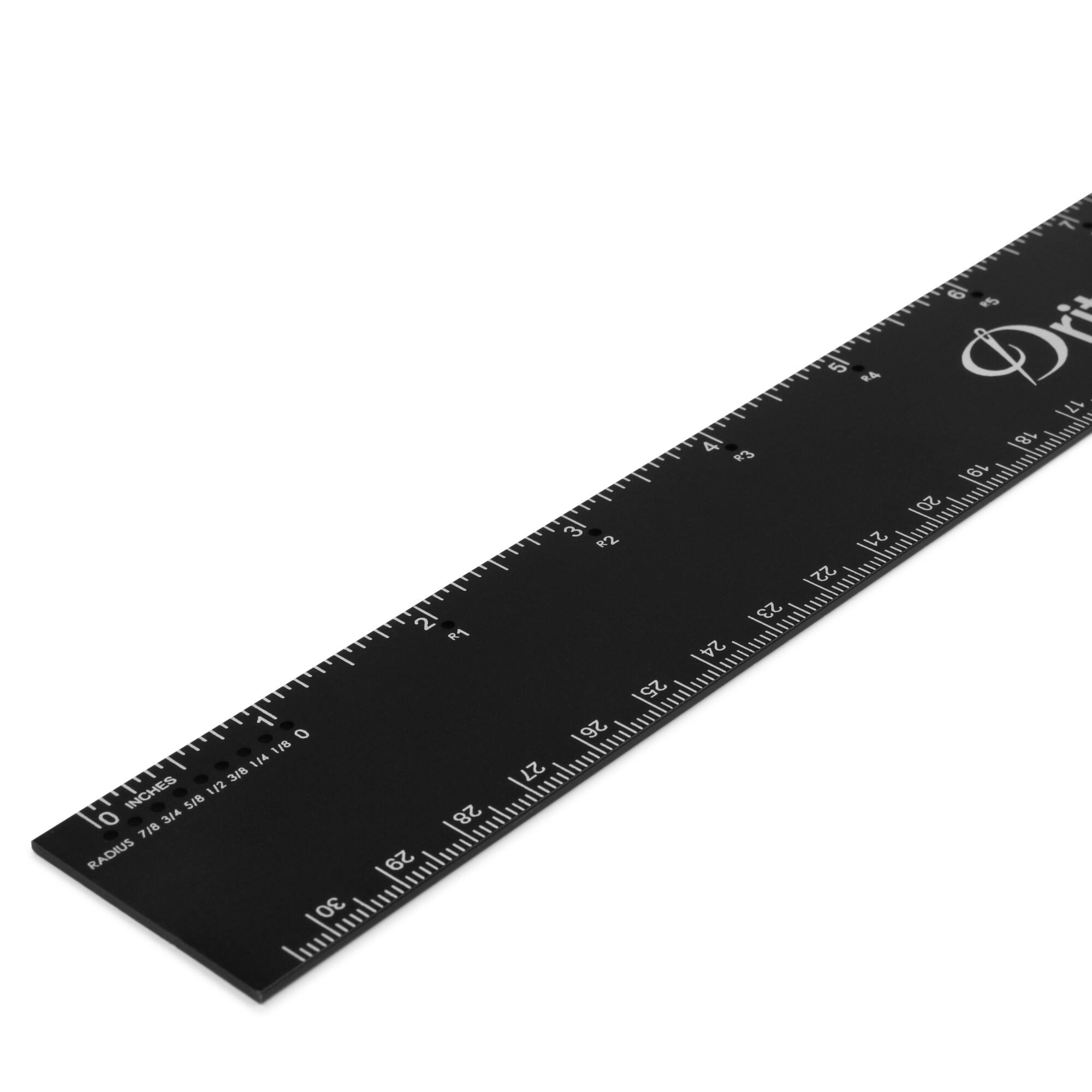 Dritz&#xAE; 12&#x22; Black Aluminum Specialty Ruler