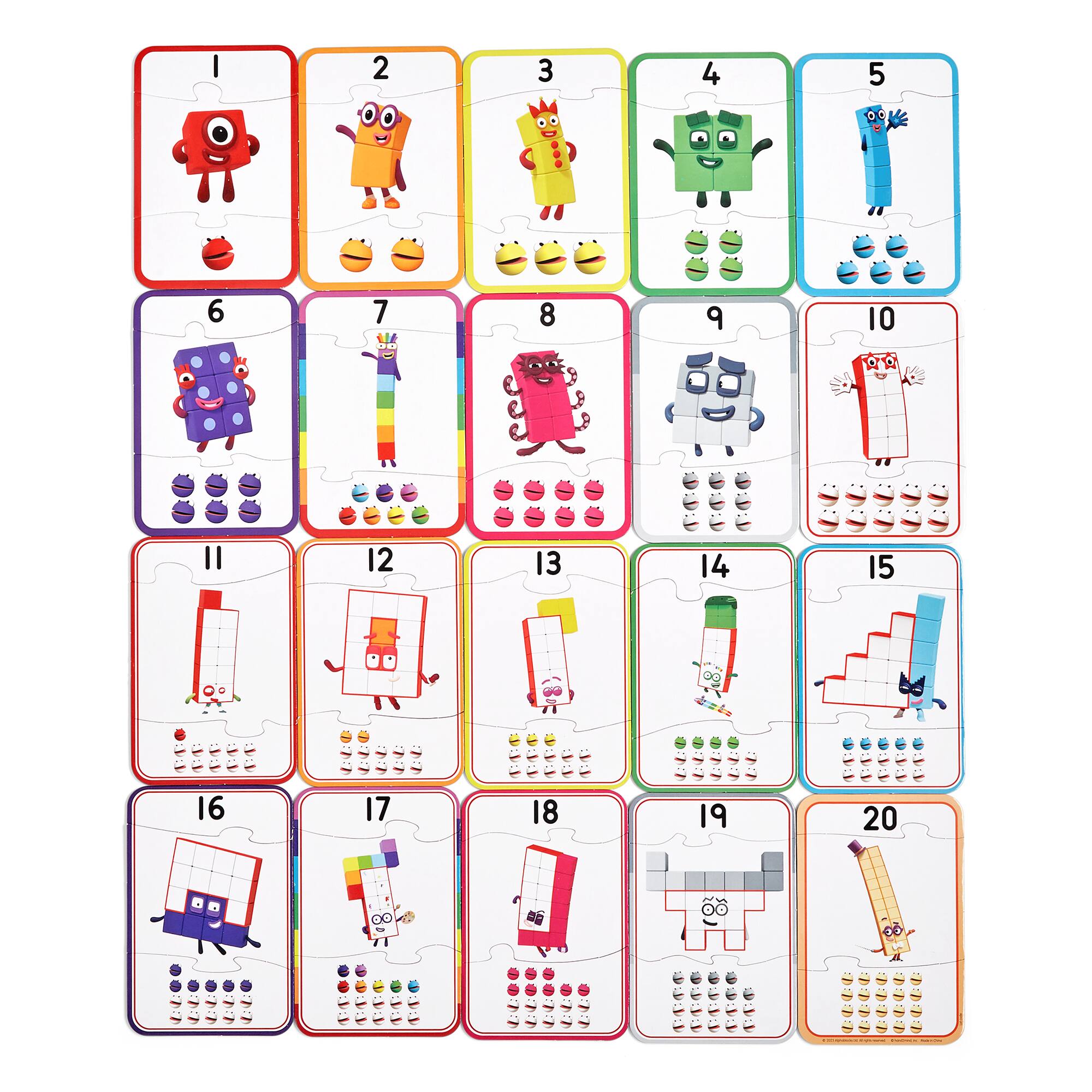 hand2mind Numberblocks® Simple Cut Counting Puzzle Set