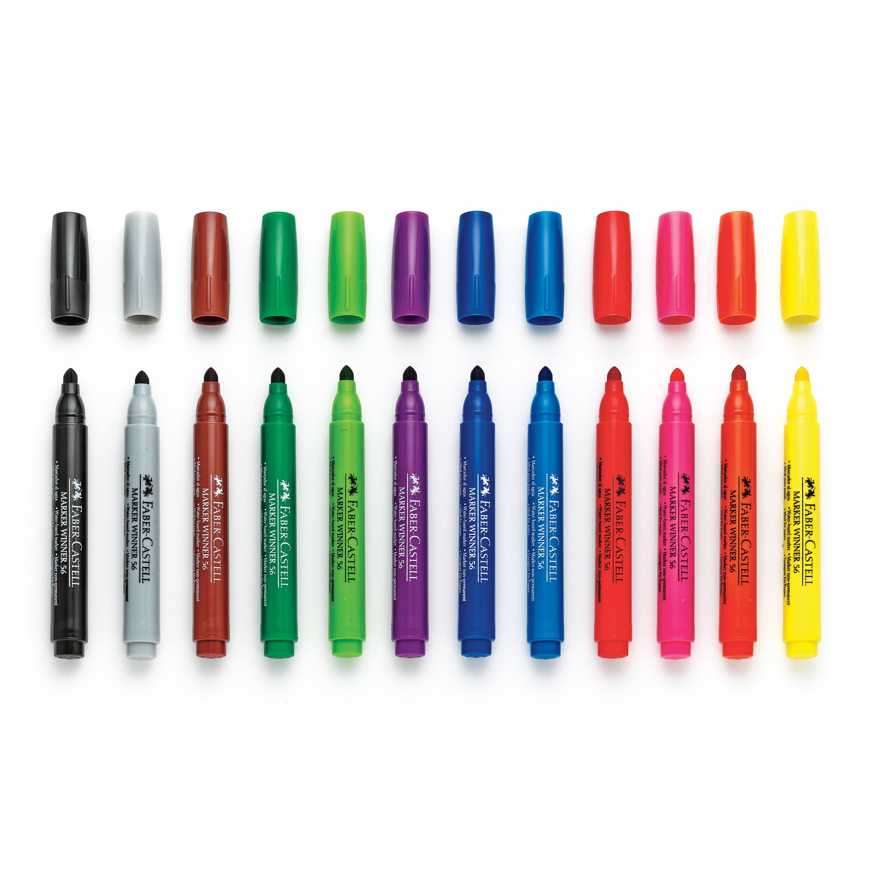 Faber-Castell 12 Color Broadline Jumbo Markers