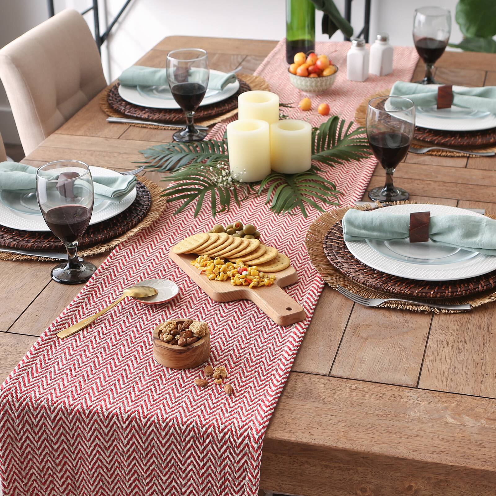 DII&#xAE; 108&#x22; Handloom Chevron Table Runner