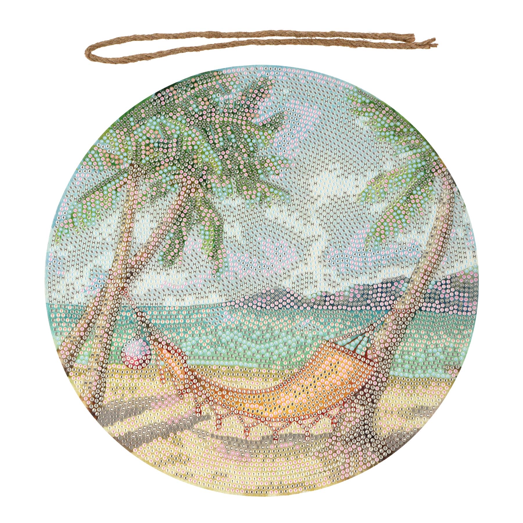 Beach Hammock Wood Plaque Diamond Art Kit