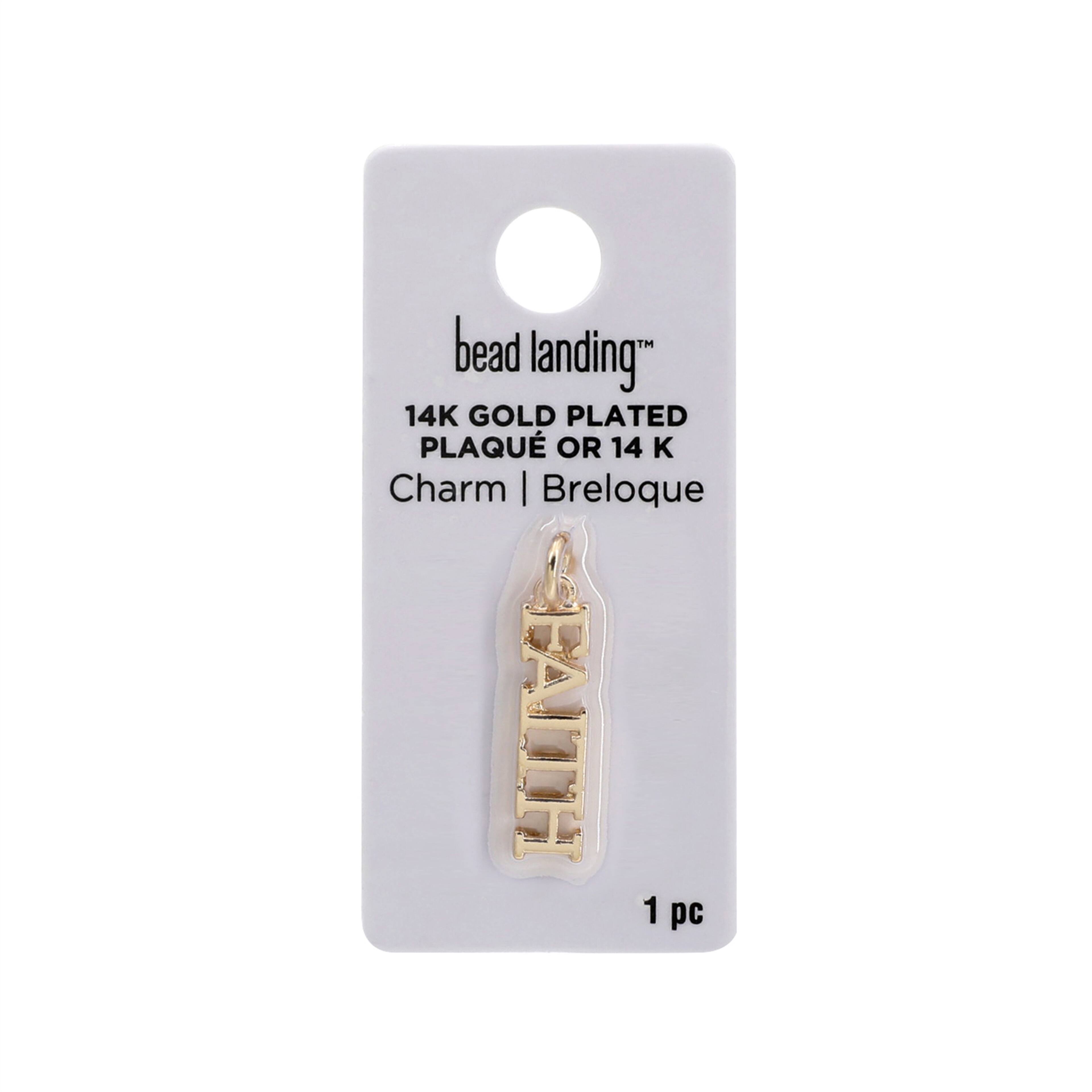 14K Gold Plated Faith Charm by Bead Landing&#x2122;