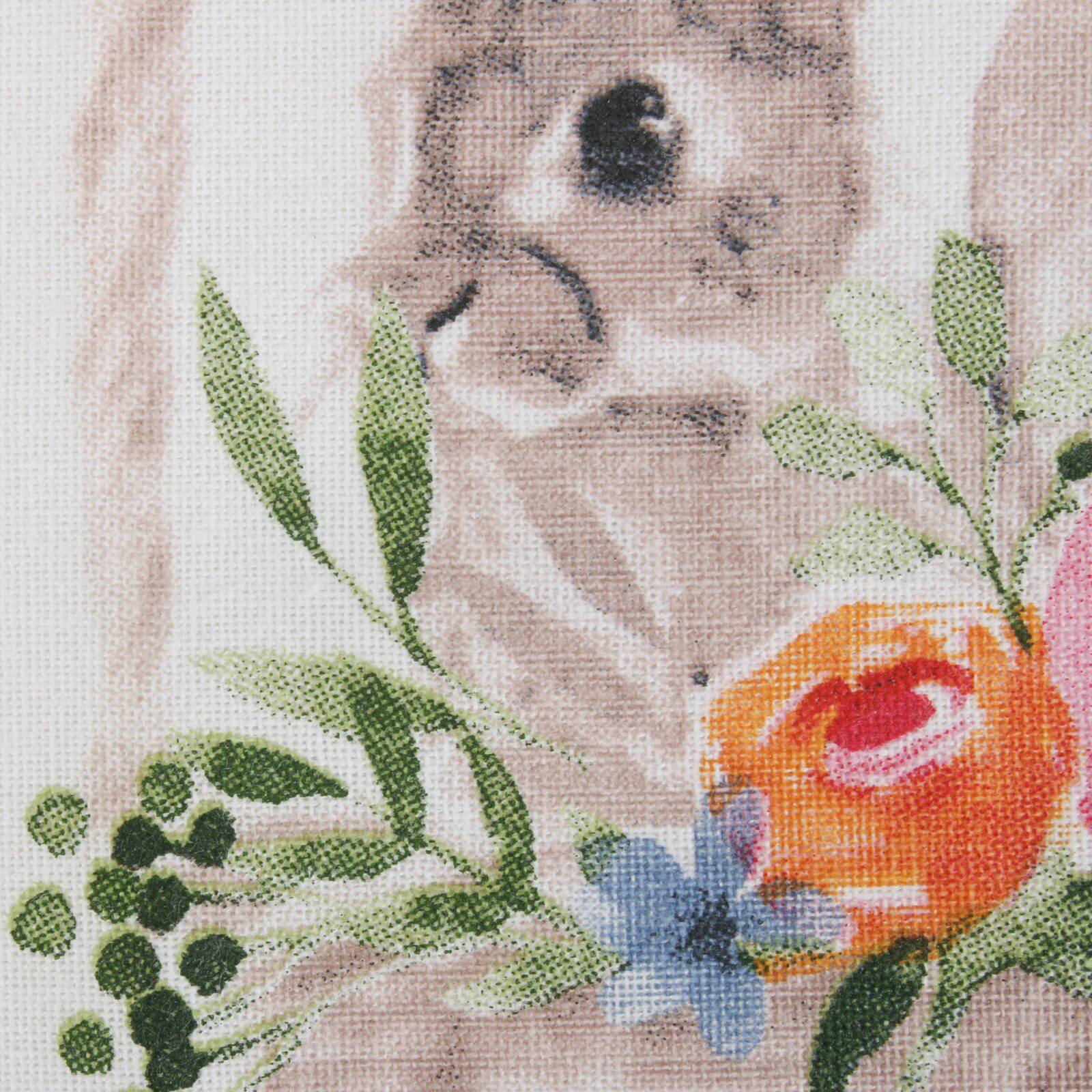 DII® Floral Bunnies Printed Dishtowel, 3ct.