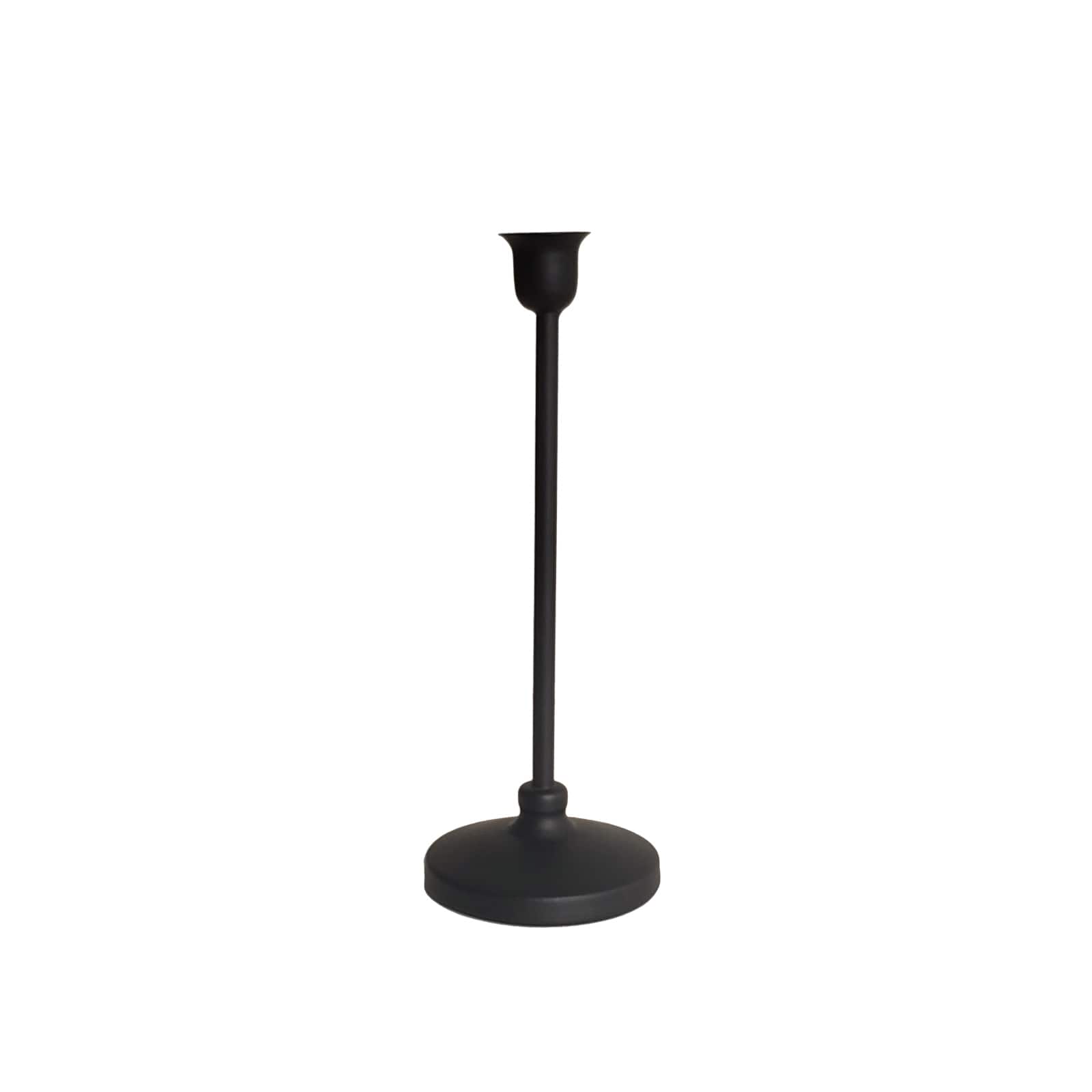 12 Pack: 9.4&#x22; Black Metal Candle Holder by Ashland&#xAE;