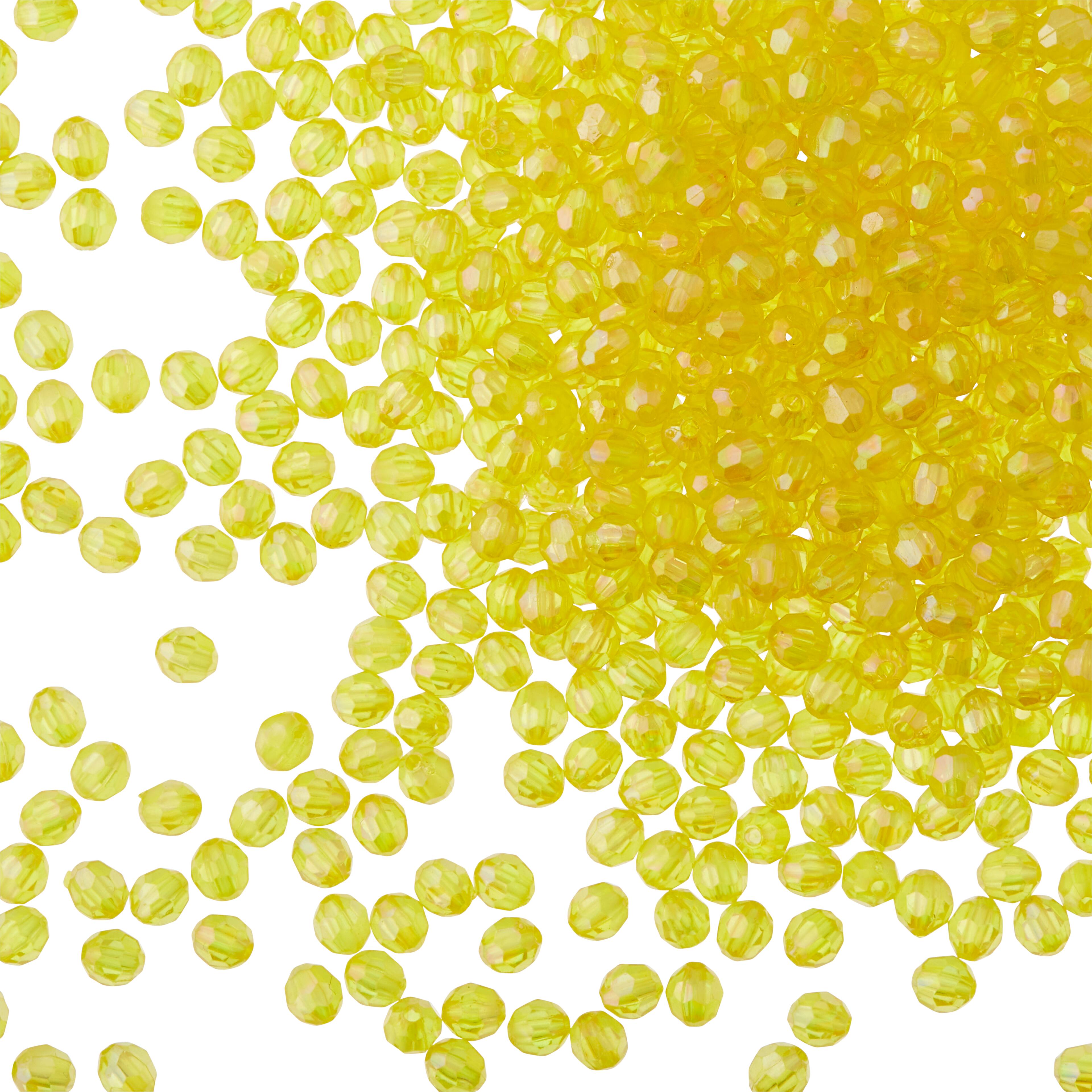 6mm Faceted AB Acrylic Round Bead Value Pack by Bead Landing™