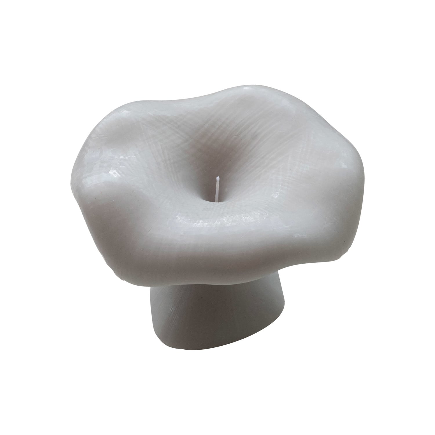 Large Unscented Mushroom-Shaped Candle