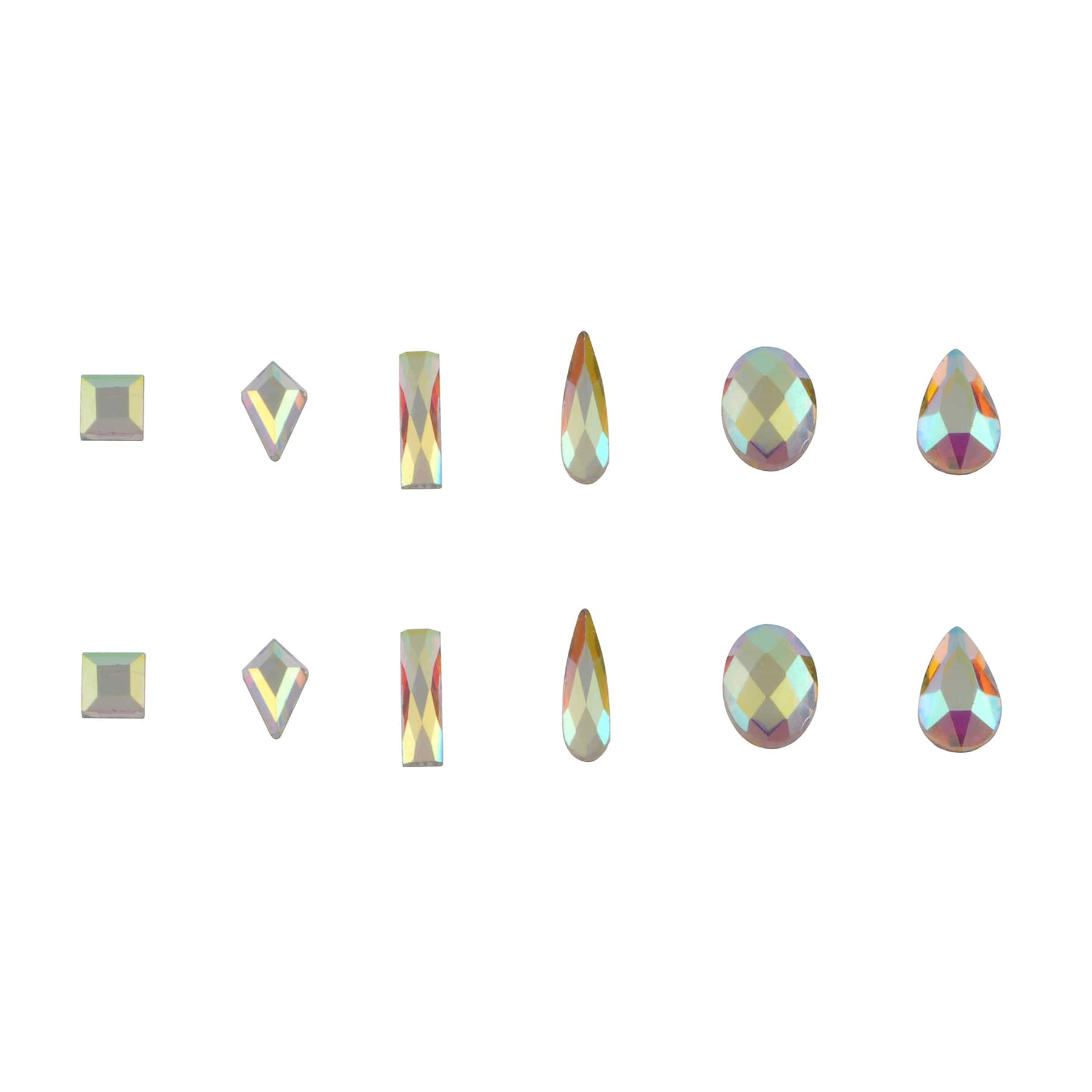 Jewel Shapes Glass Flatback Rhinestones by Bead Landing™