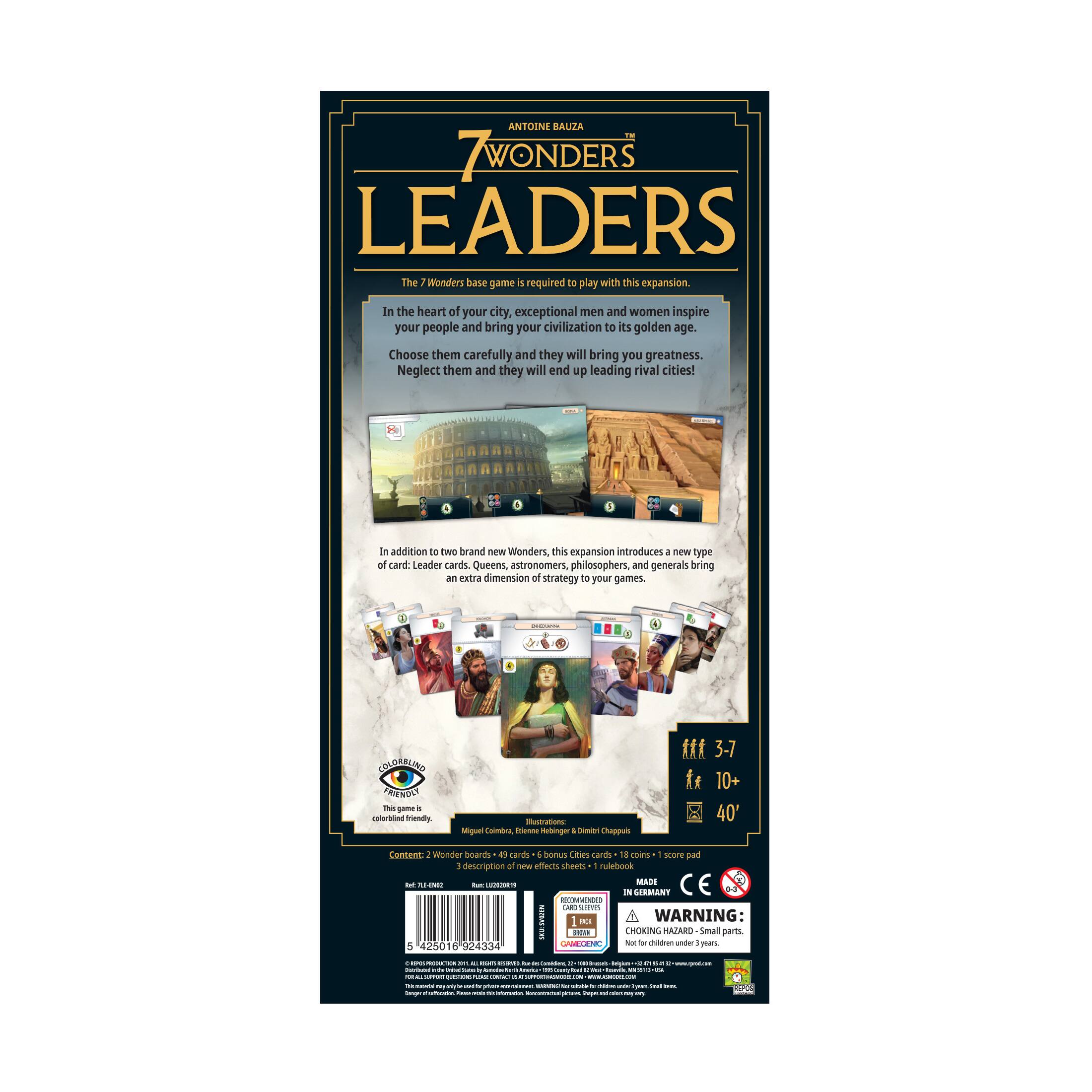 7 Wonders New Edition Leaders Board Game Expansion