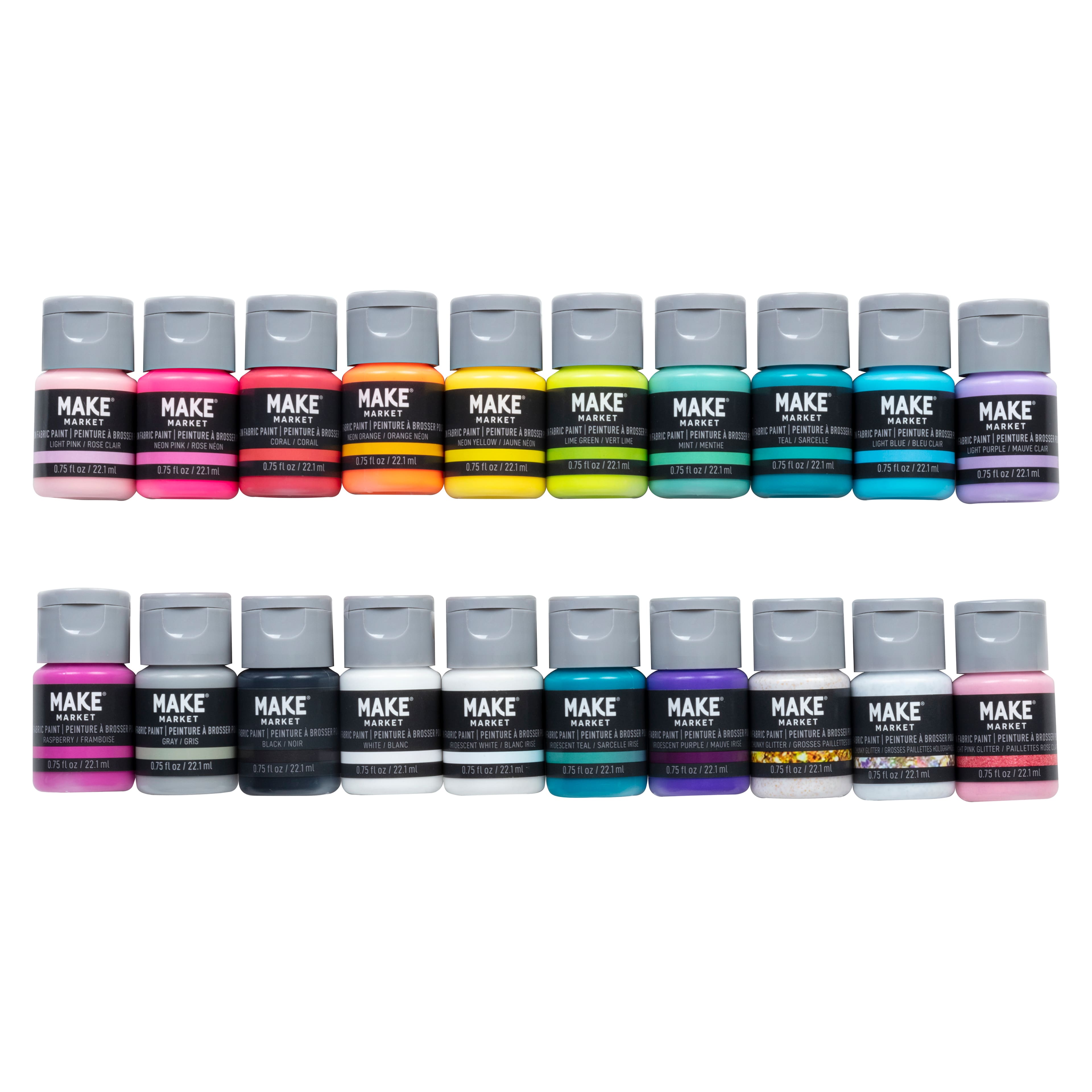 6 Packs: 20 ct. (120 total) Pastel Brush-On Fabric Paint Set by Make Market®