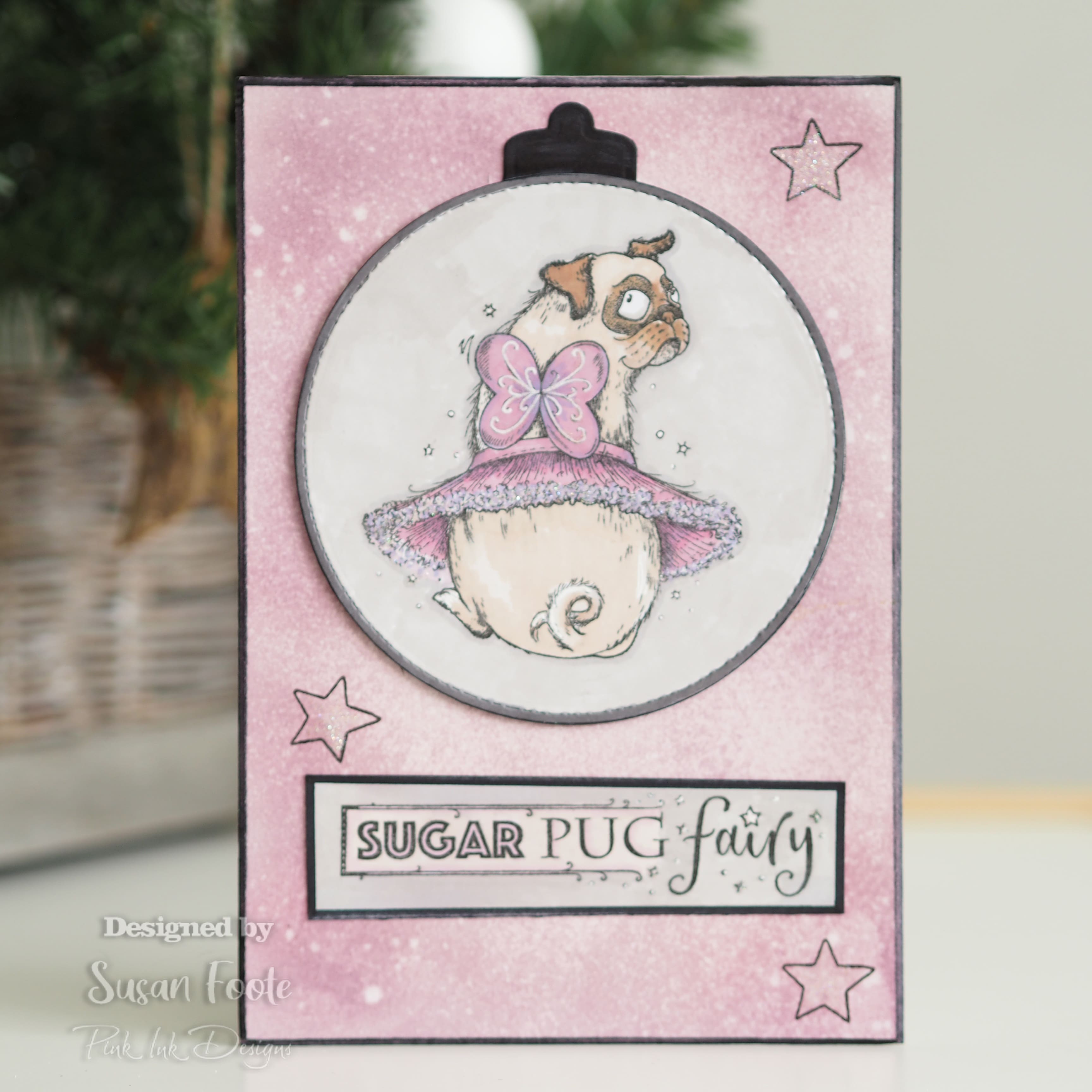 Pink Ink Designs&#xAE; Christmas Series Pawsome Pooch A5 Clear Stamp Set