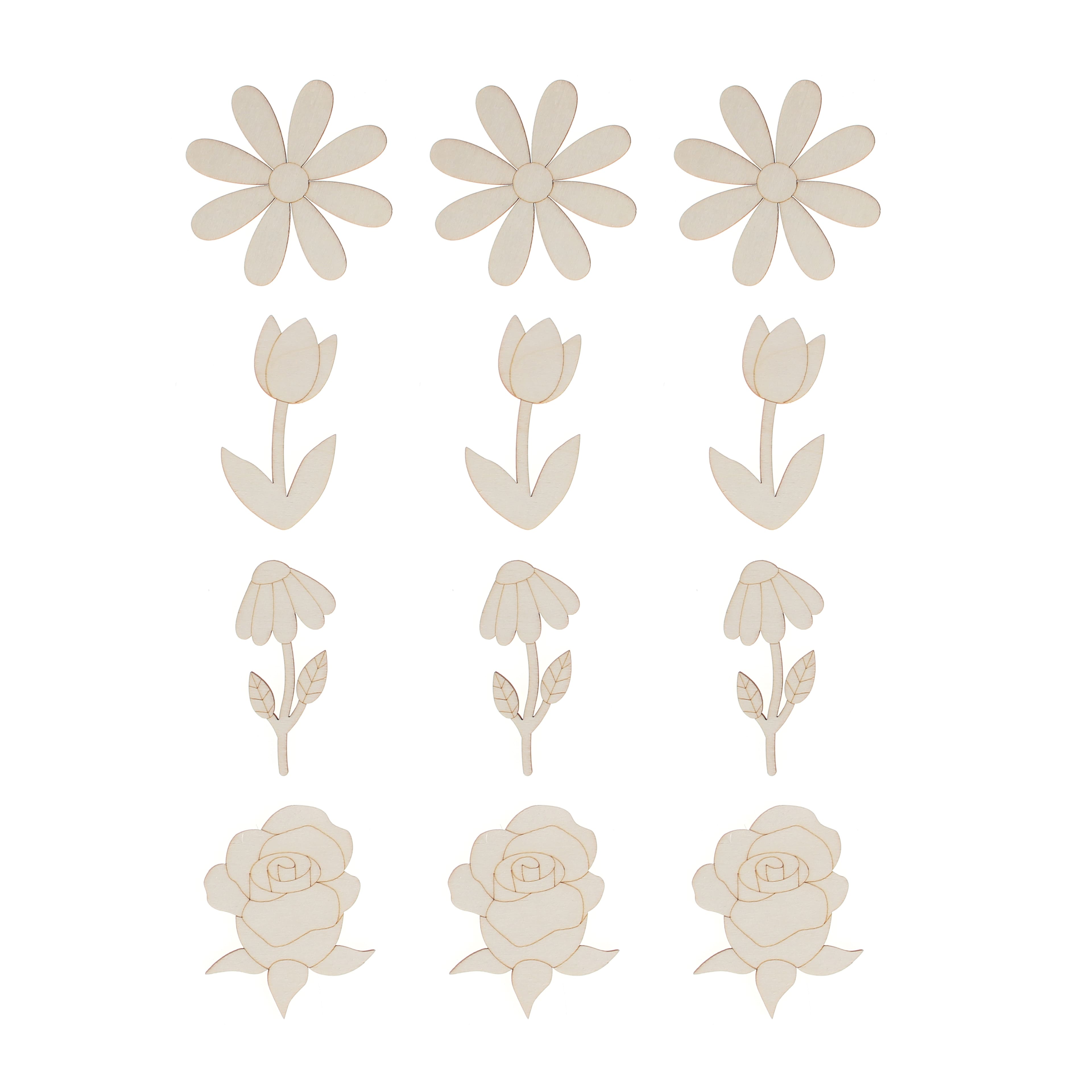 Flowers Plywood Shapes by Make Market&#xAE;