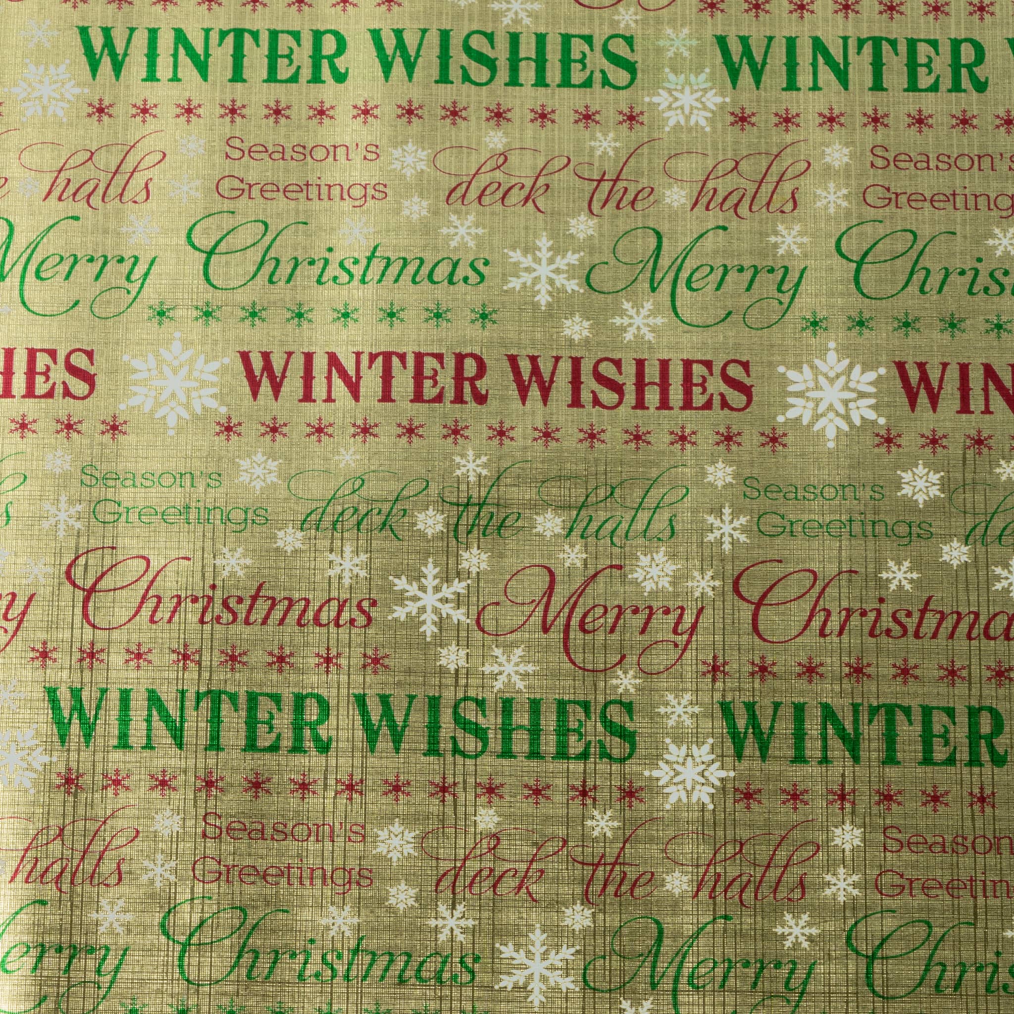 JAM Paper Red Foil Merry Christmas, Green Greetings &#x26; Green Red Stripe Gift Wrap Set