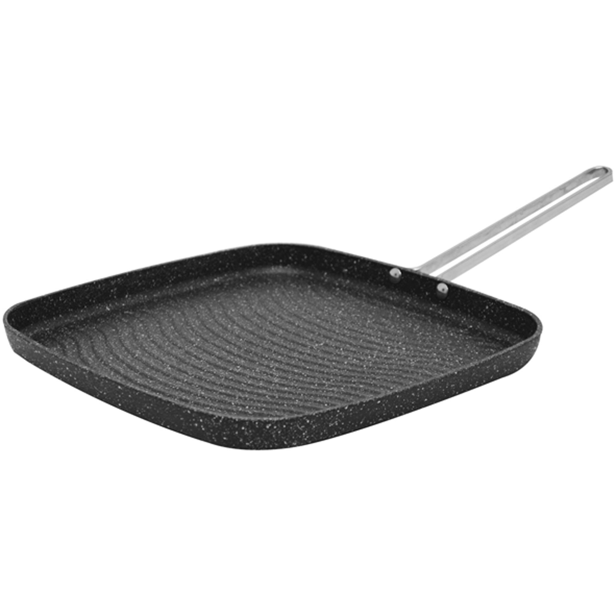 THE ROCK by Starfrit 10&#x22; Grill Pan With Stainless Steel Wire Handle