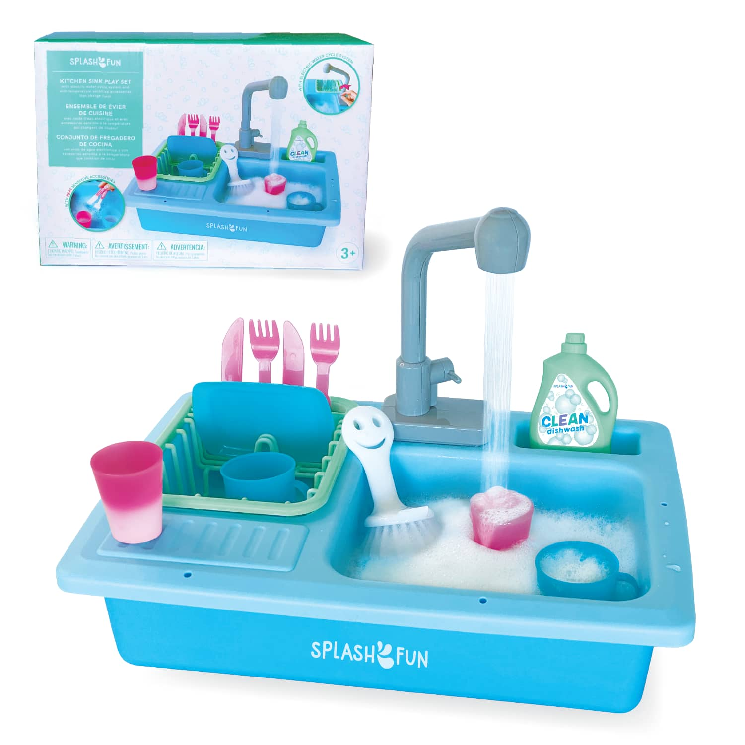 The Bubble Factory SPLASHFUN Wash-up Kitchen Sink Play Set