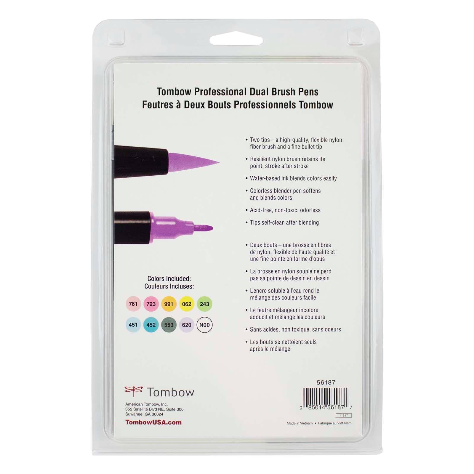9 Packs: 10 ct. (90 total) Tombow Pastel Dual Brush Pens