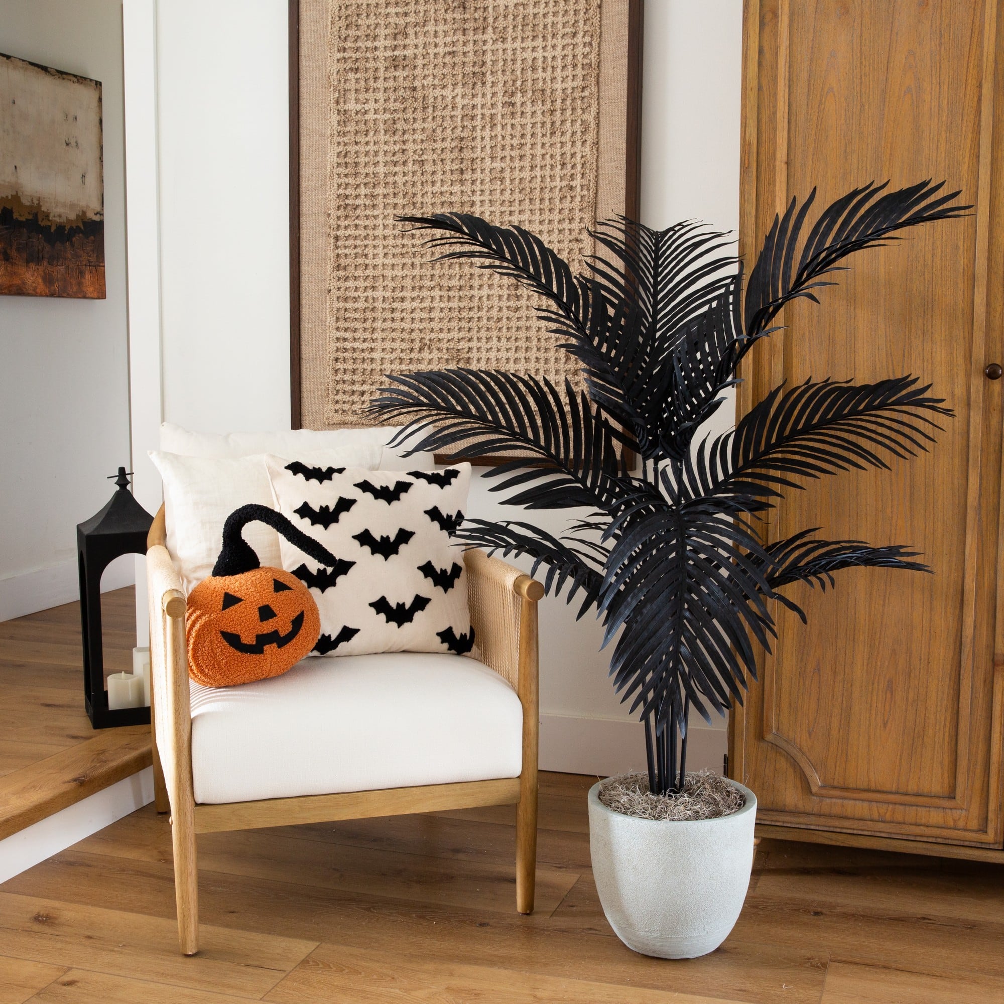 4ft. Artificial Halloween Black Paradise Palm Tree