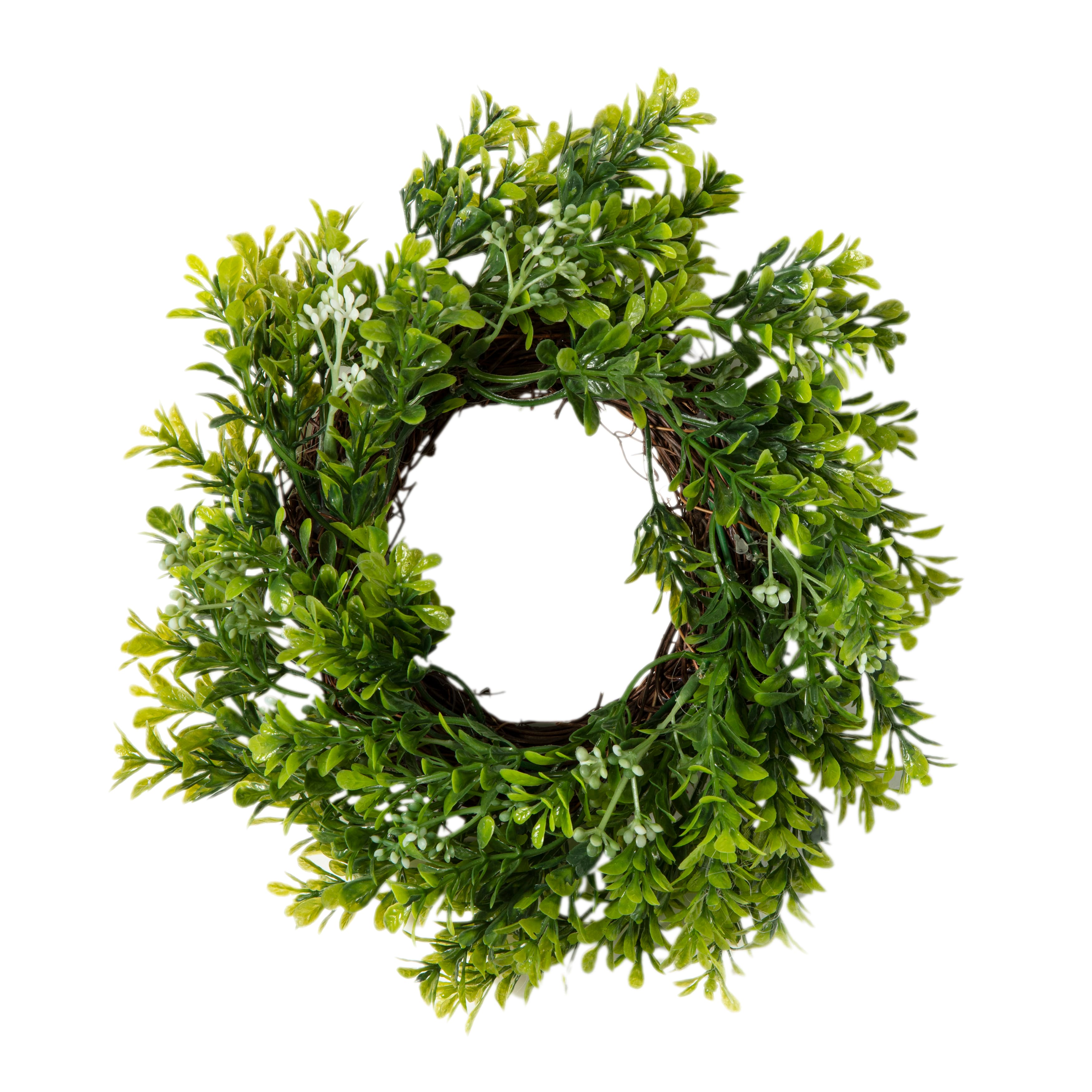 9&#x22; Green Mini Boxwood Wreath with Flowers by Ashland&#xAE;