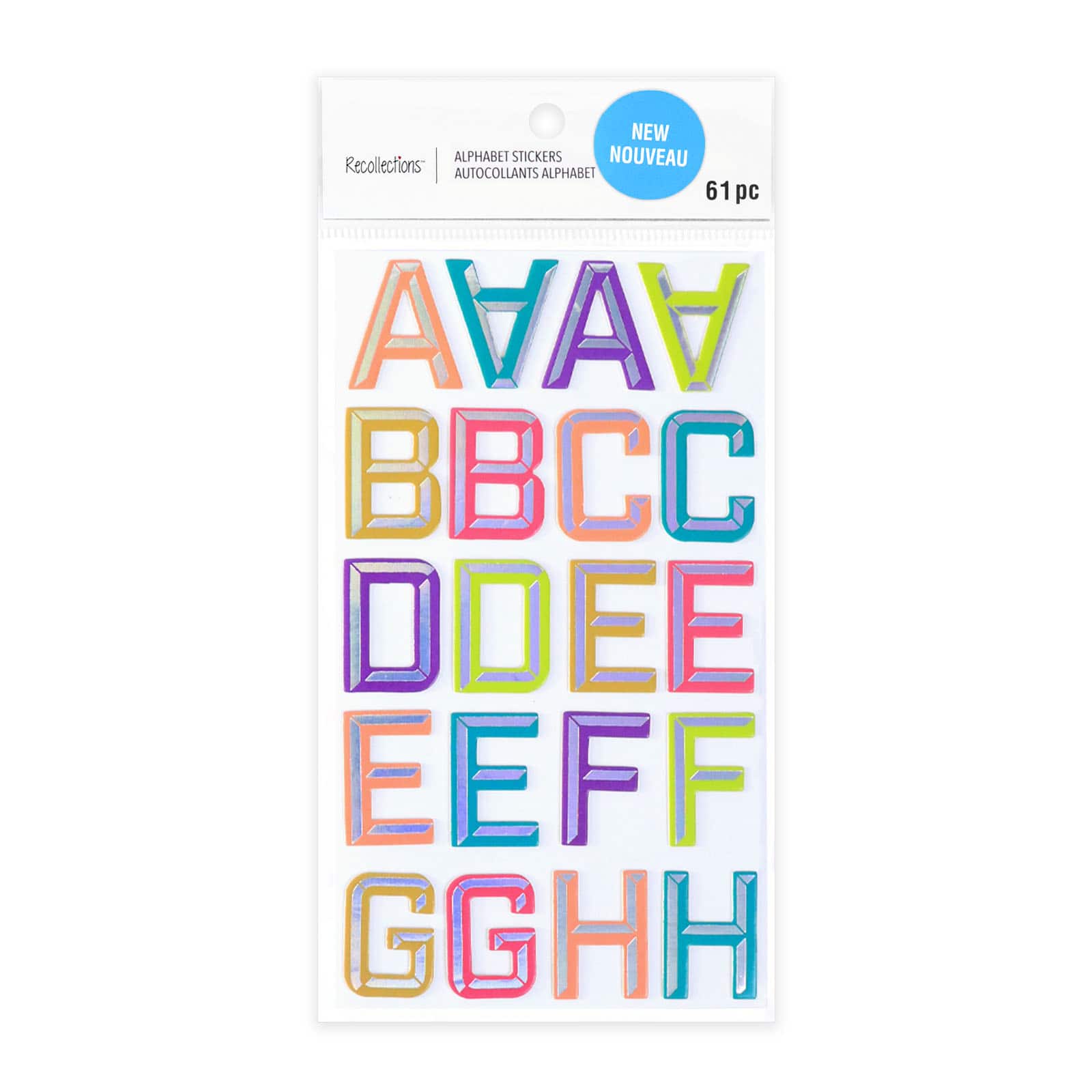 12 Pack: Bright Chipboard Alphabet Stickers by Recollections™