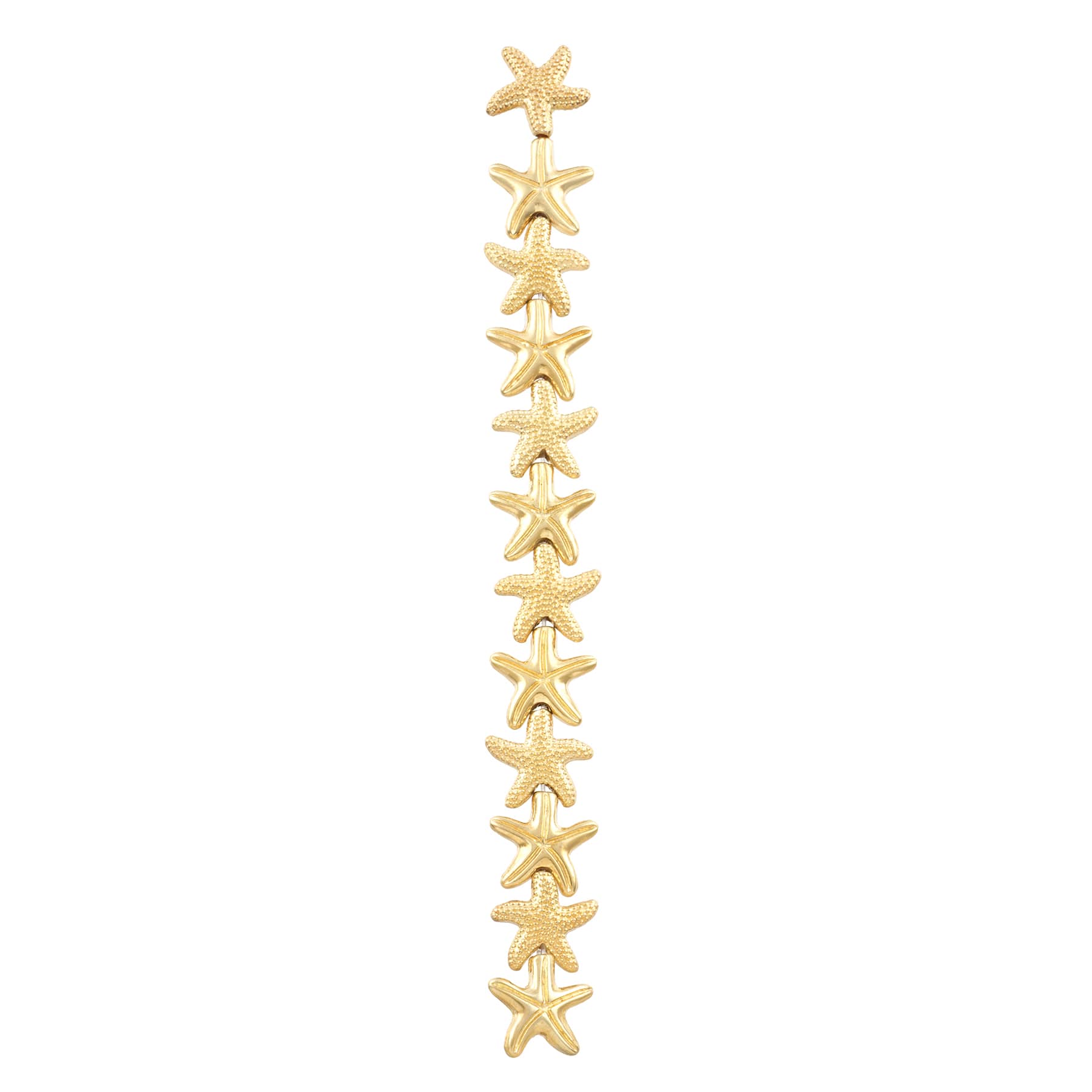 Gold Metal Starfish Beads, 14mm by Bead Landing&#x2122;