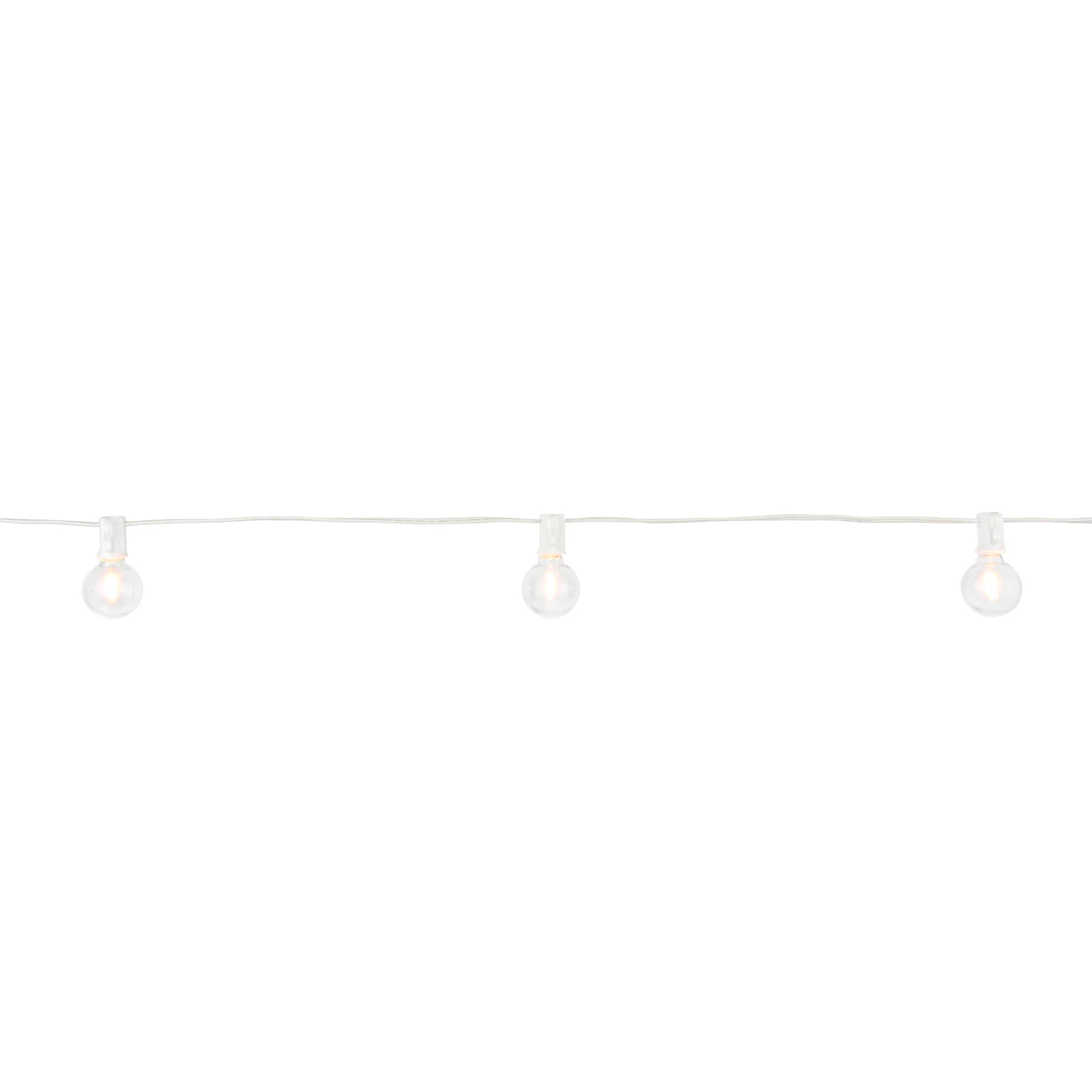 16ct. Warm White LED Shatterproof Globe Bulb String Lights with White Wire by Ashland&#xAE;
