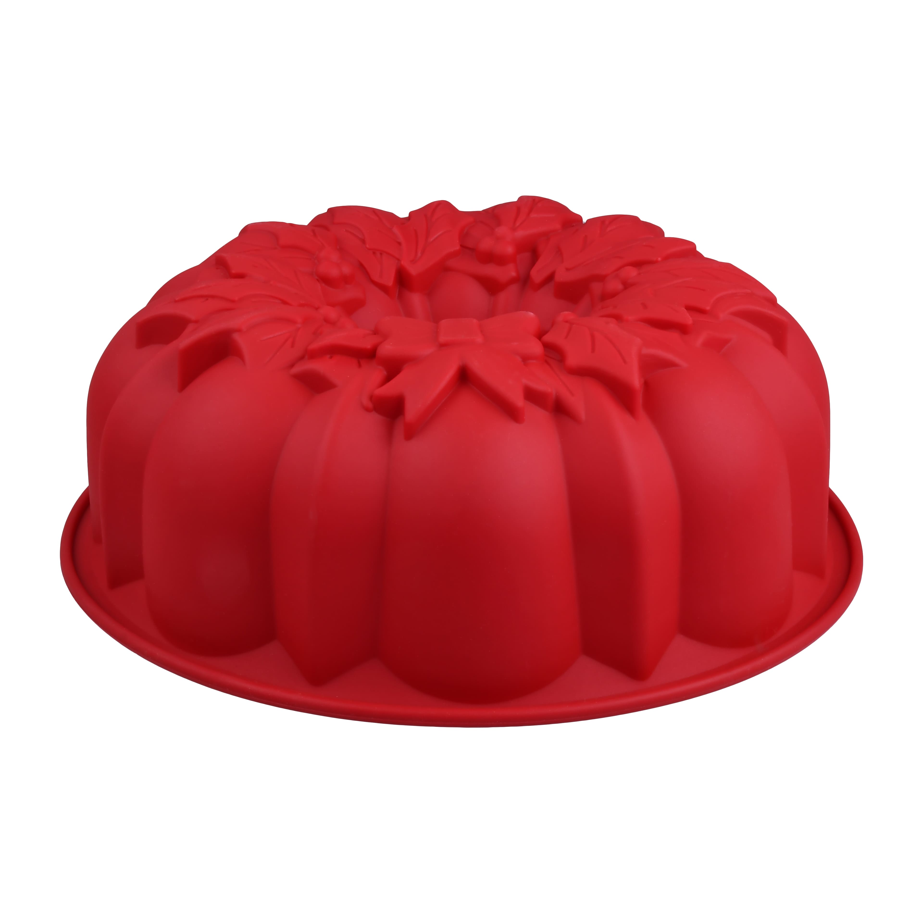 10&#x22; Christmas Bundt Silicone Fluted Pan by Makery&#x2122;