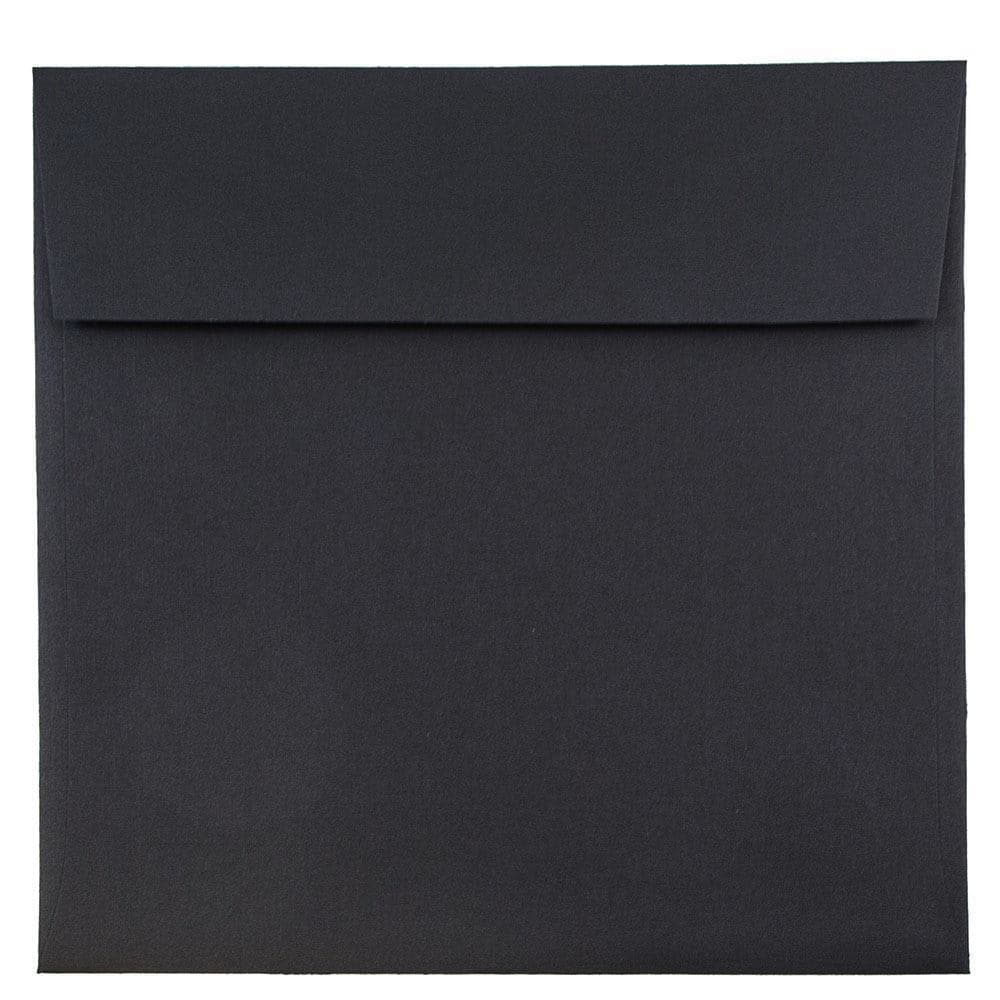 JAM Paper Black Linen Square Invitation Envelopes, 25ct.