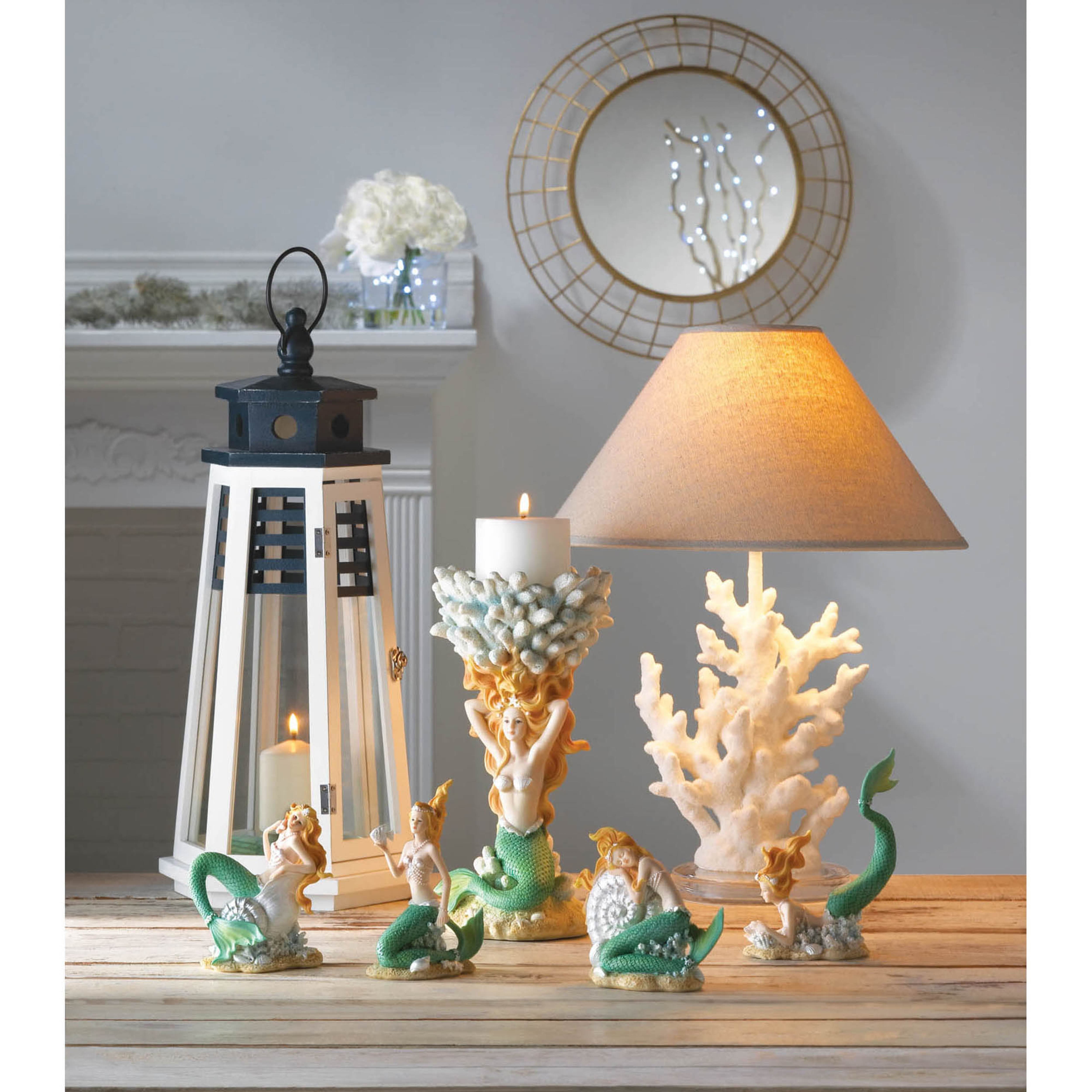 18.5&#x22; White Coral Table Lamp